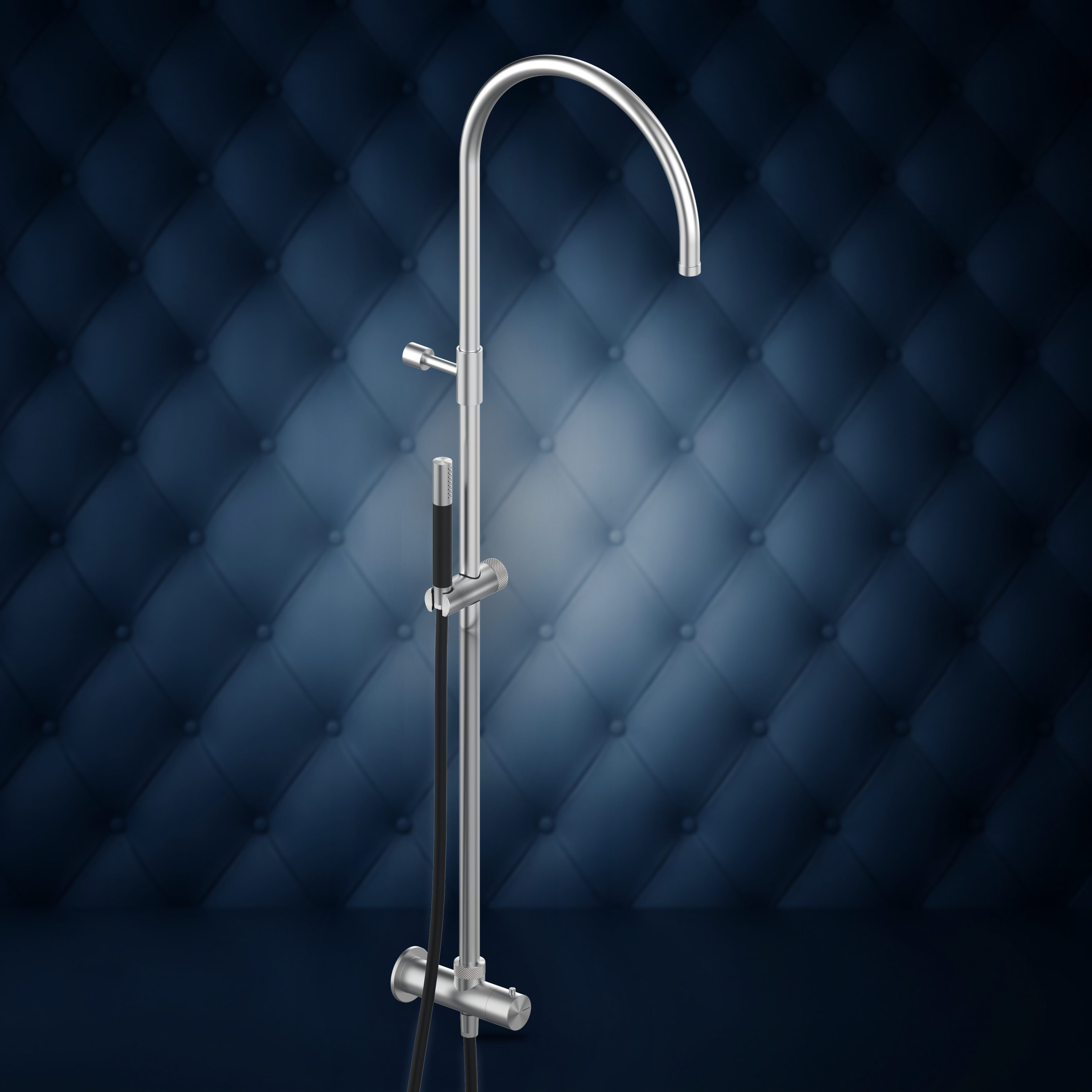 Rubinetto esterno con colonna doccia, soffione incassato e doccetta W159C.E, collezione Club
