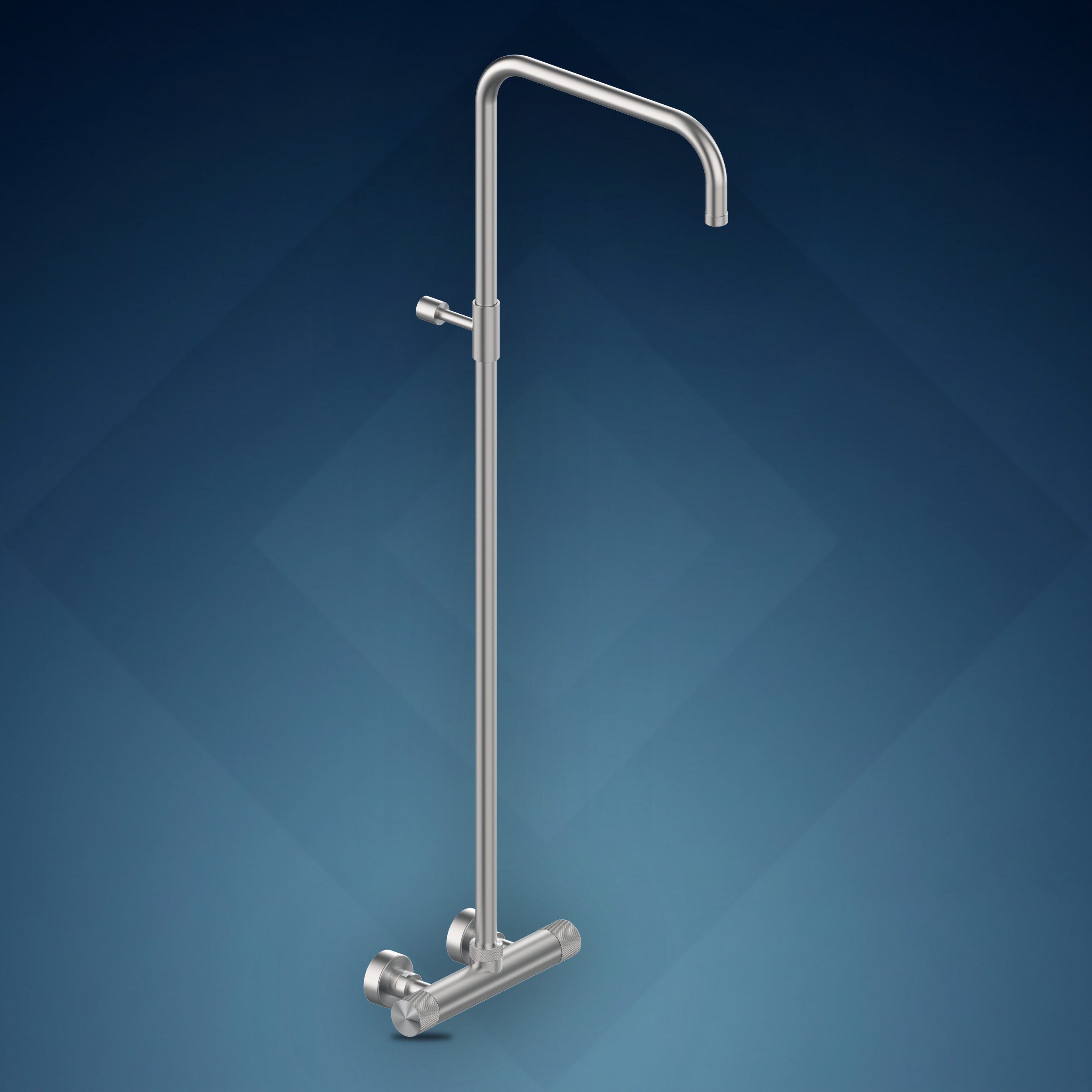 Gruppo esterno con colonna doccia e soffione incassato W344, collezione Boss