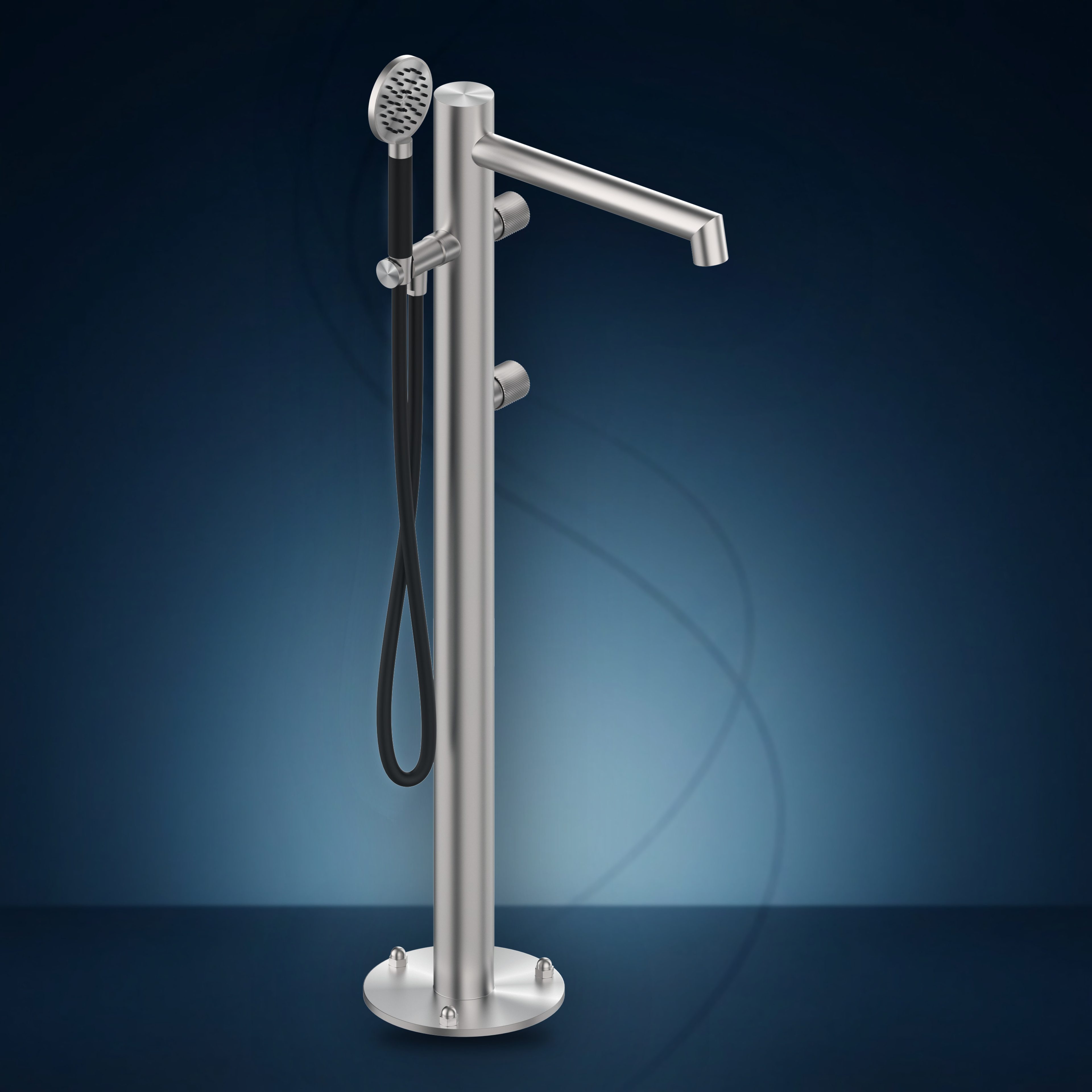 Colonna per vasca con miscelatore e doccetta F60V.ME, collezione Flamingo