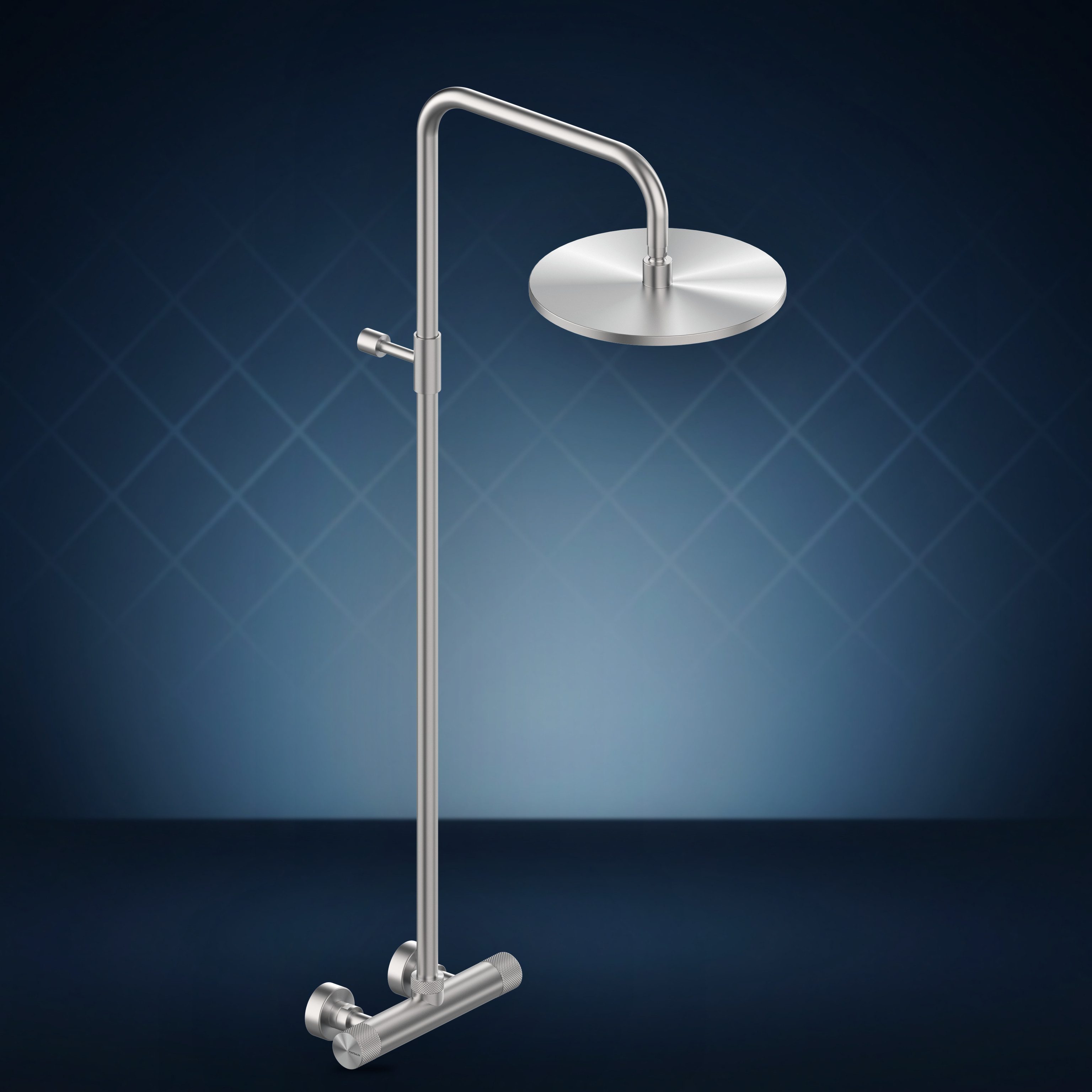 Gruppo esterno con colonna doccia e soffione S10 Ø300 mm W444, collezione Boss Wide