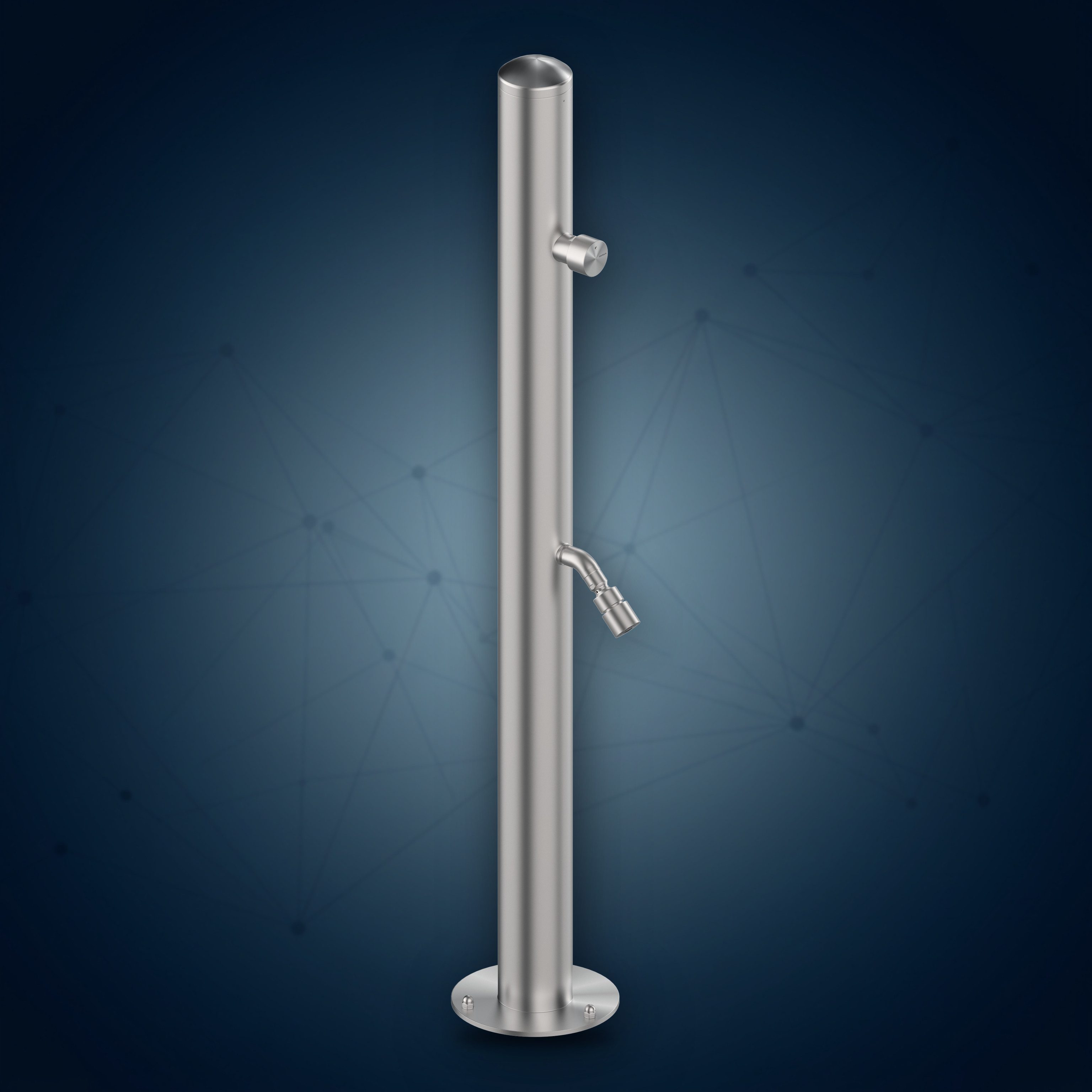 Colonna con rubinetto temporizzato e lavapiedi COL90.AST.L, collezione Community