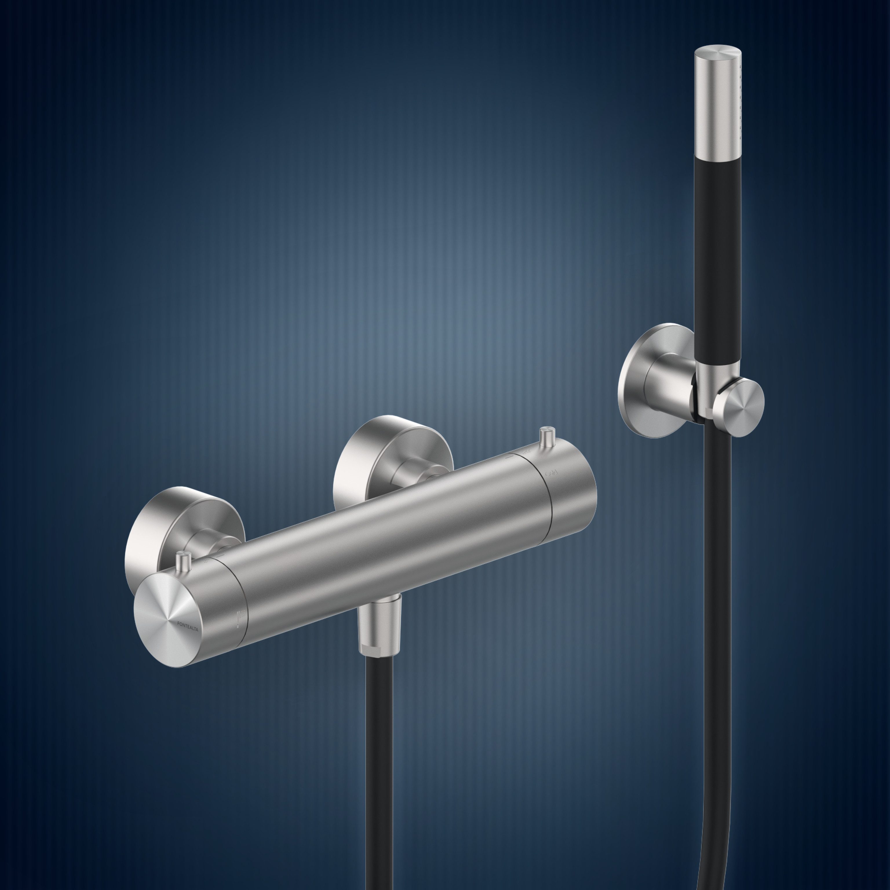 Miscelatore termostatico esterno con kit doccia WX75.SK, collezione Skinny