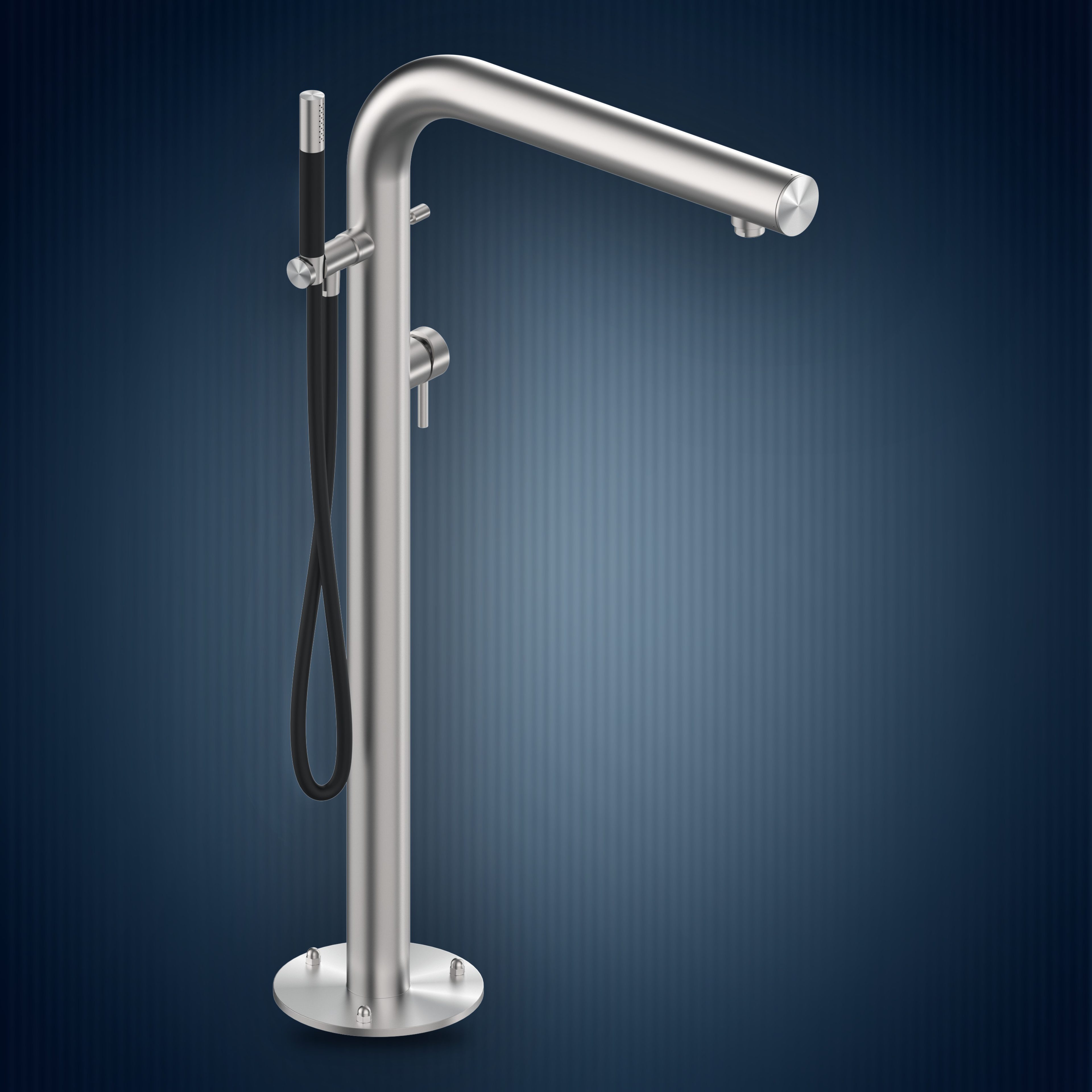 Colonna High-Flow per vasca con miscelatore e doccetta S60V.HF.ME, collezione Skinny