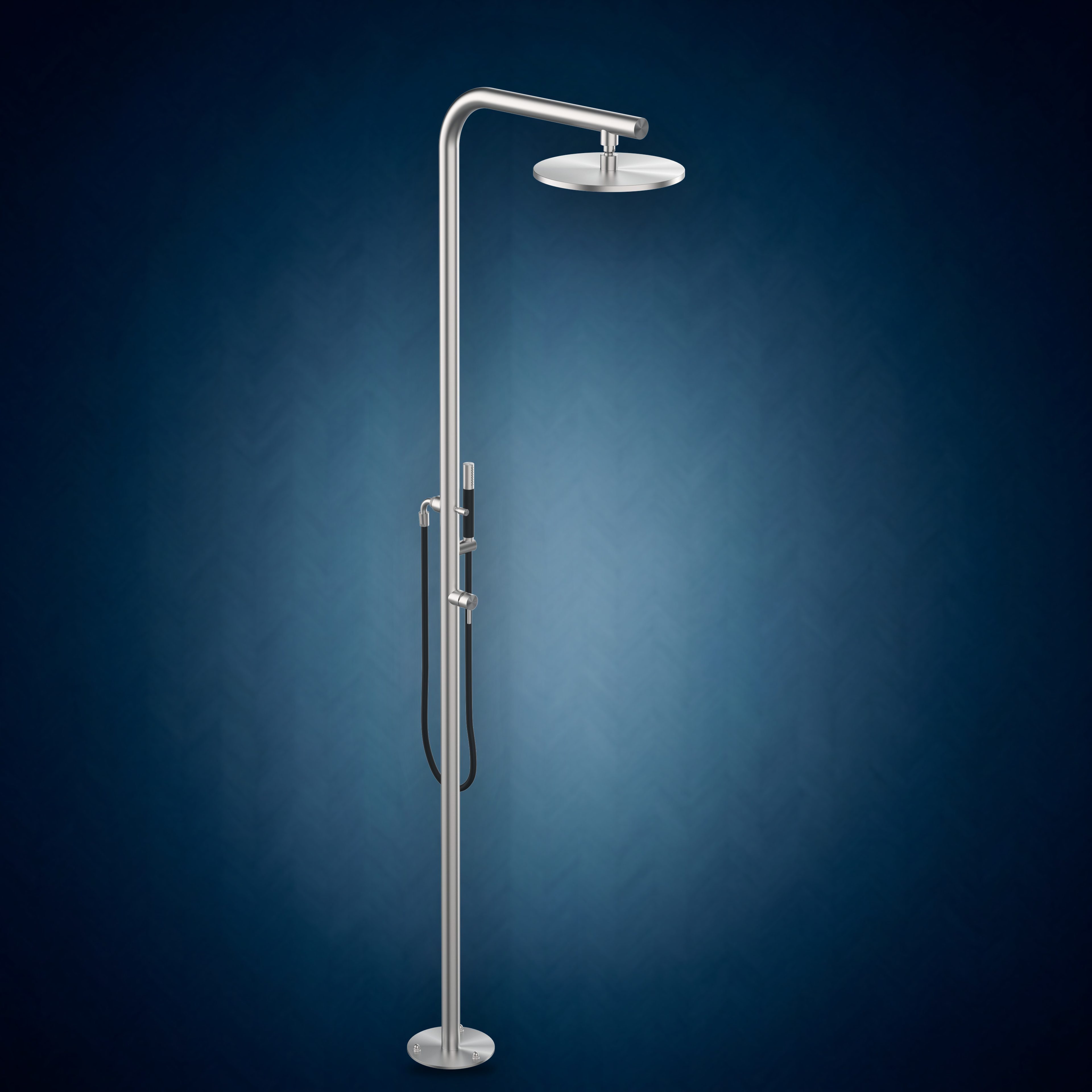 Colonna doccia con miscelatore, soffione S10 Ø300 mm e doccetta C40.ME, collezione Classy