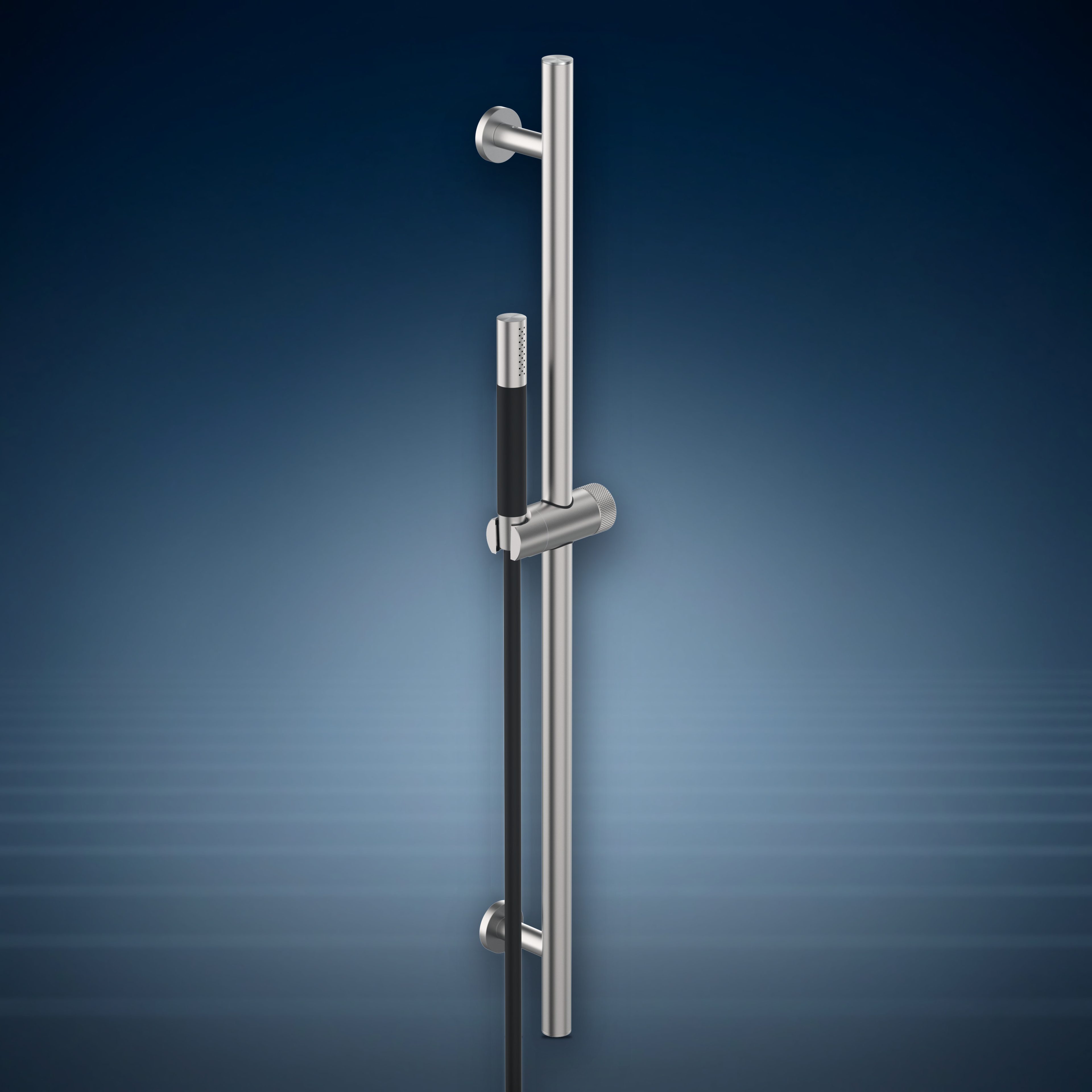 Asta saliscendi, con doccetta e flessibile SR.SLIM, collezione Waterline