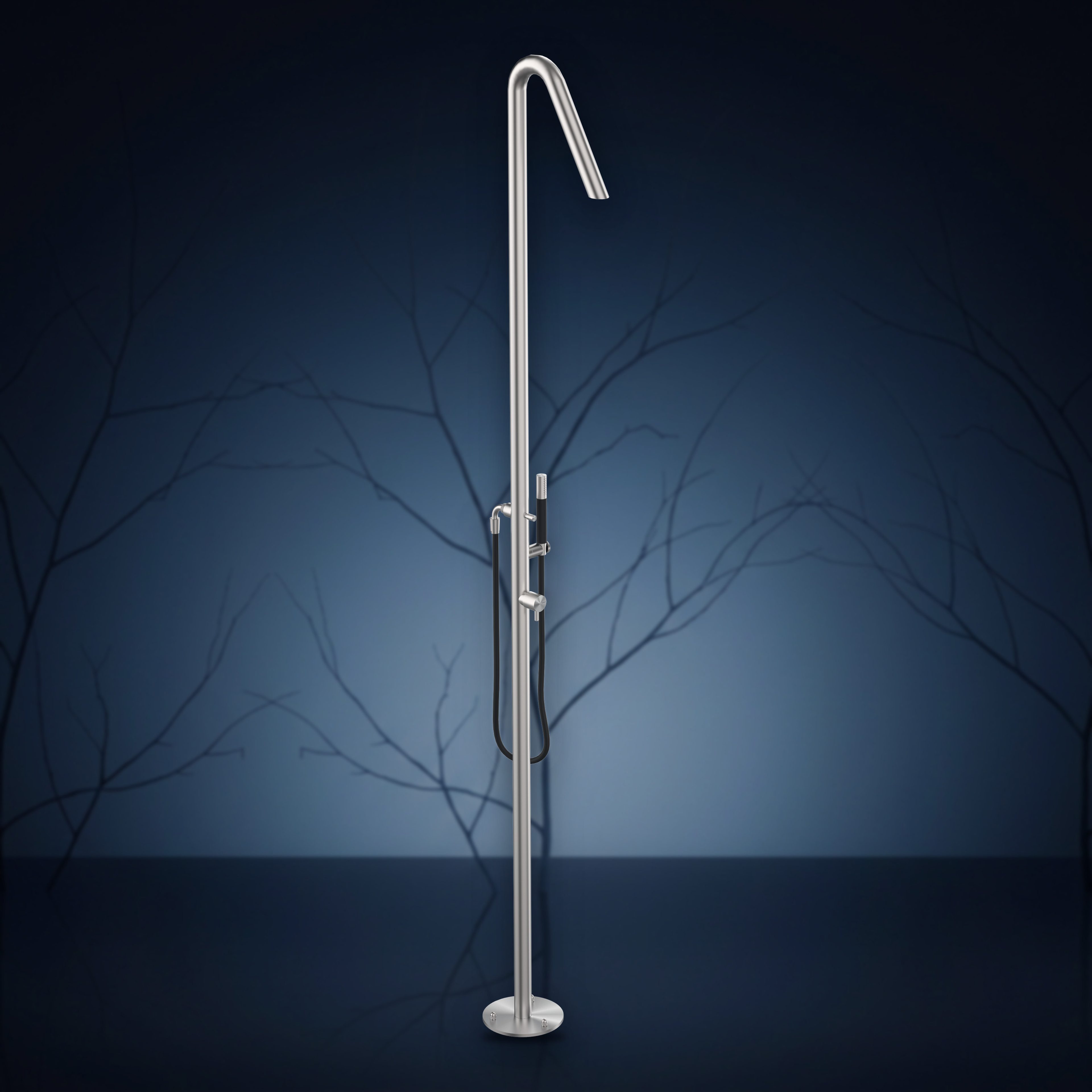Colonna doccia con rubinetto d’arresto, soffione incassato e doccetta CSR40.E, collezione Twiggy