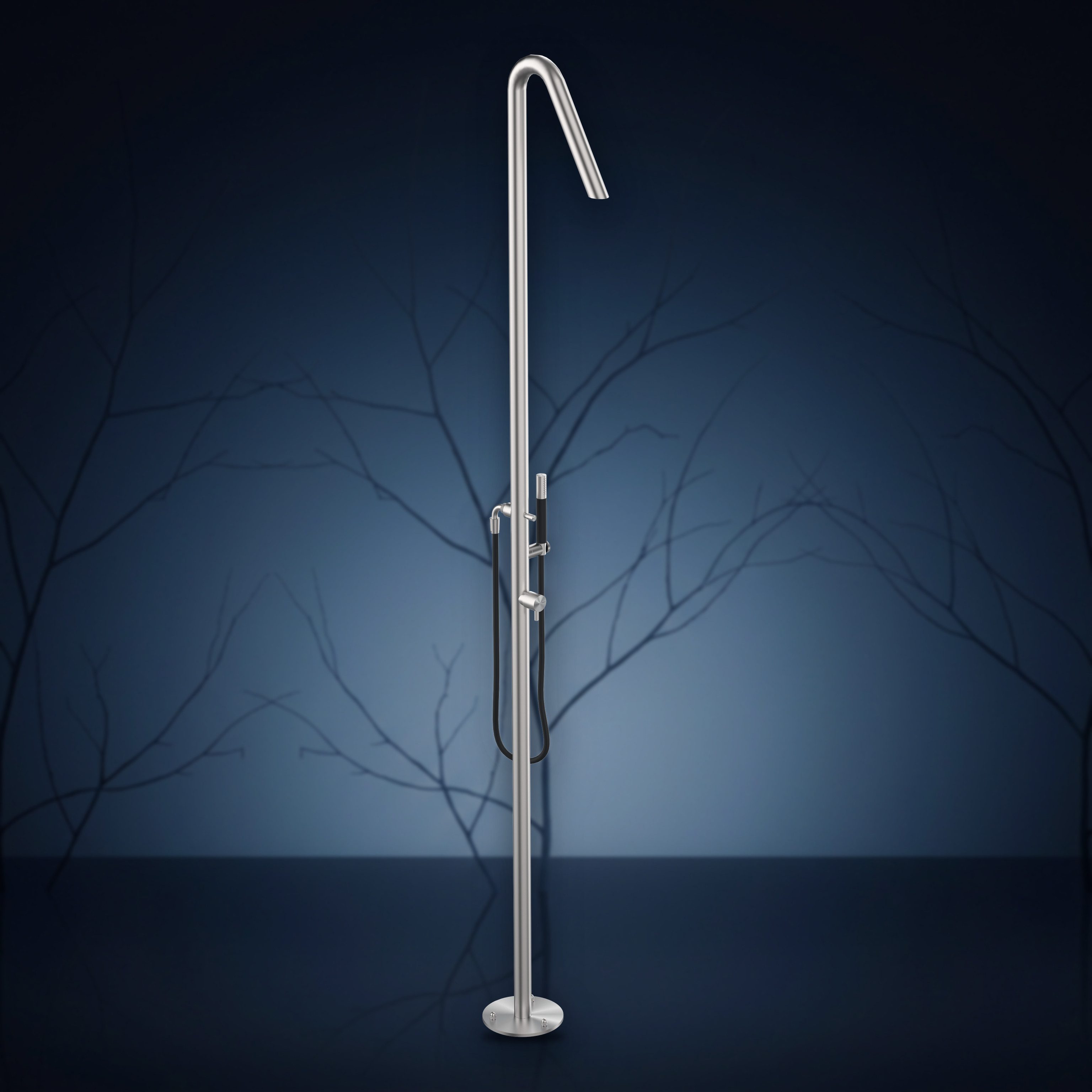 Colonna doccia con rubinetto d’arresto, soffione incassato e doccetta CSR40.E, collezione Twiggy