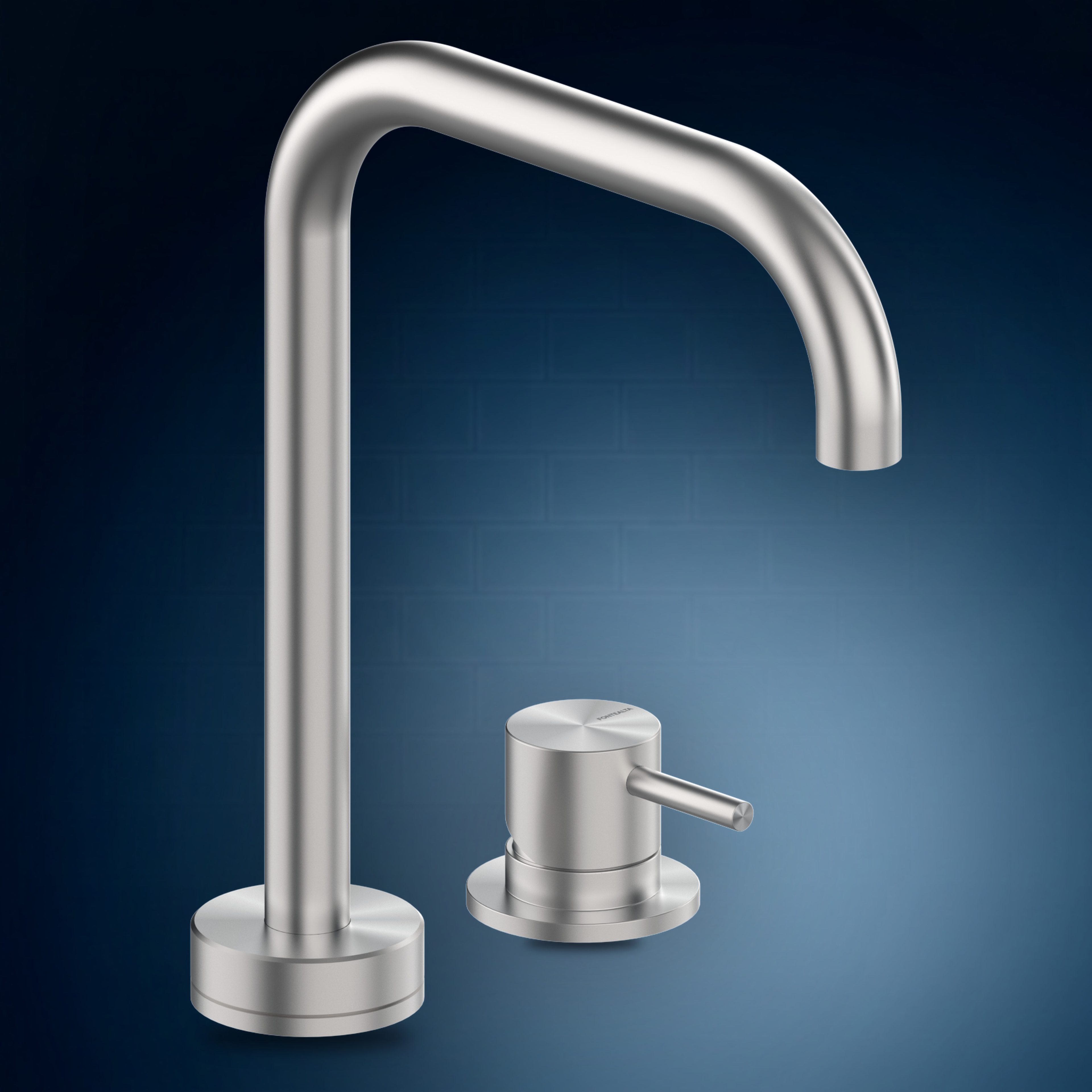 Batteria da lavello, con miscelatore e bocca girevole K2M.CD, collezione Kitchen
