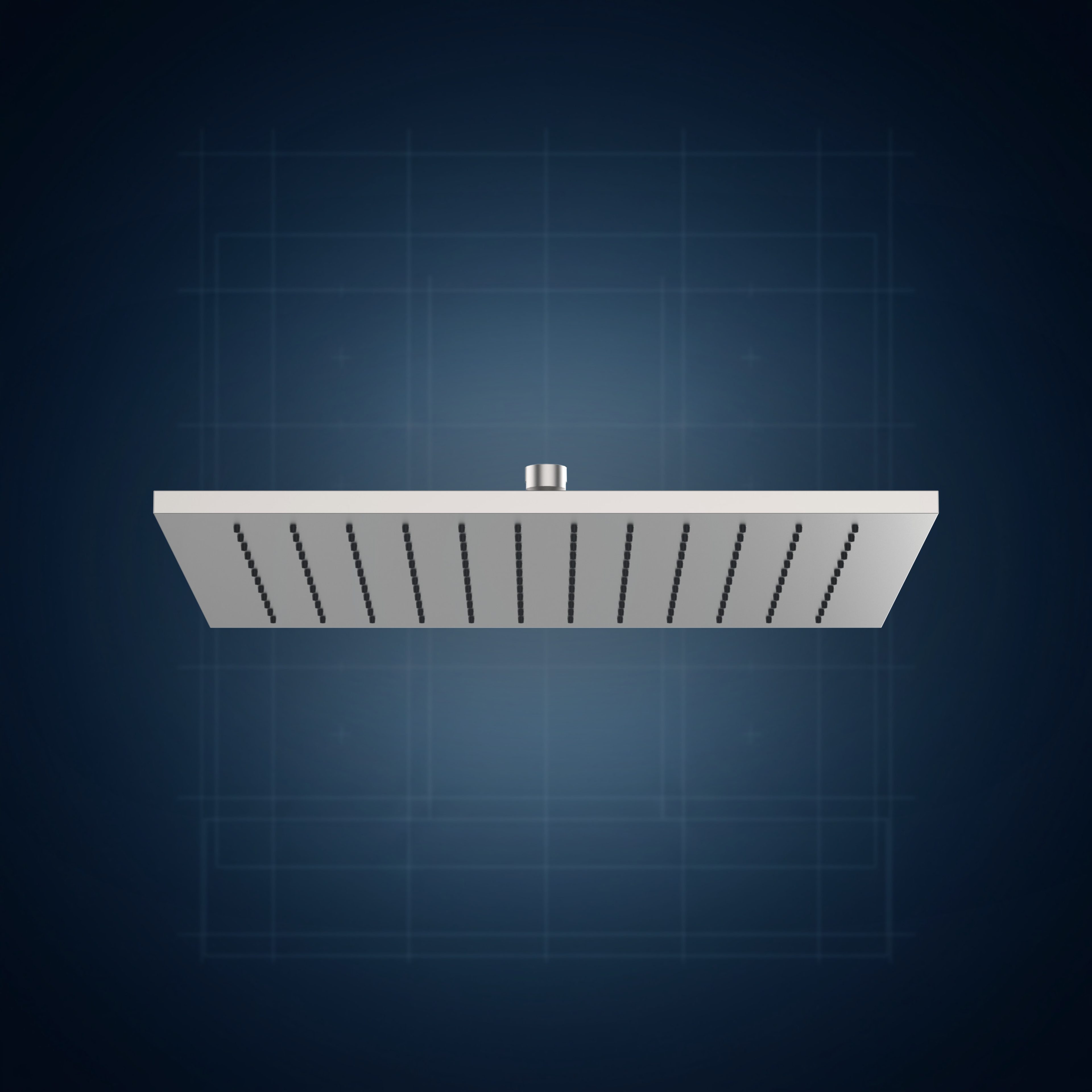 Pomme de douche anticalcaire 400x400 mm, acier inox AISI 316 S15, collezione Componenti doccia