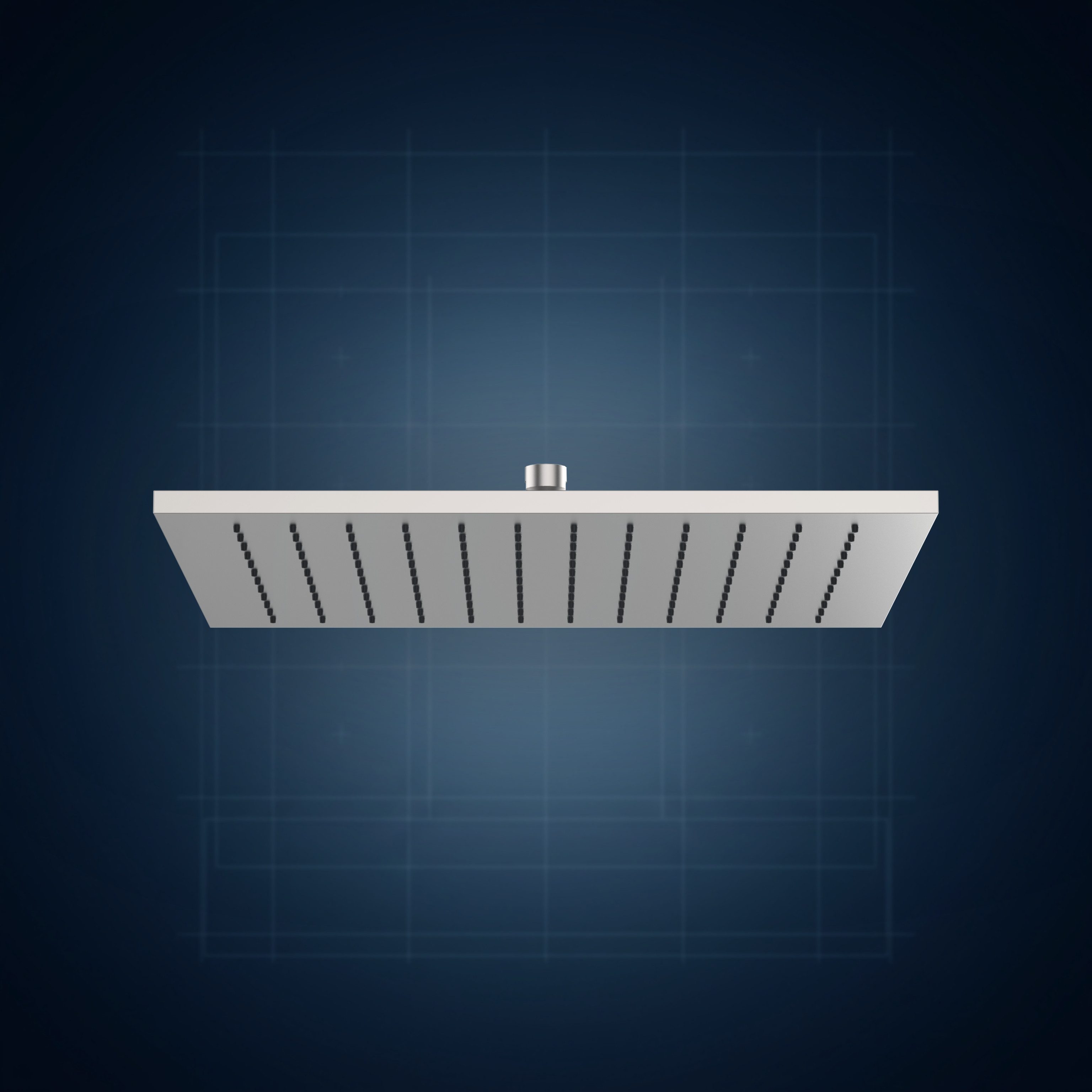 Pomme de douche anticalcaire 400x400 mm, acier inox AISI 316 S15, collezione Componenti doccia