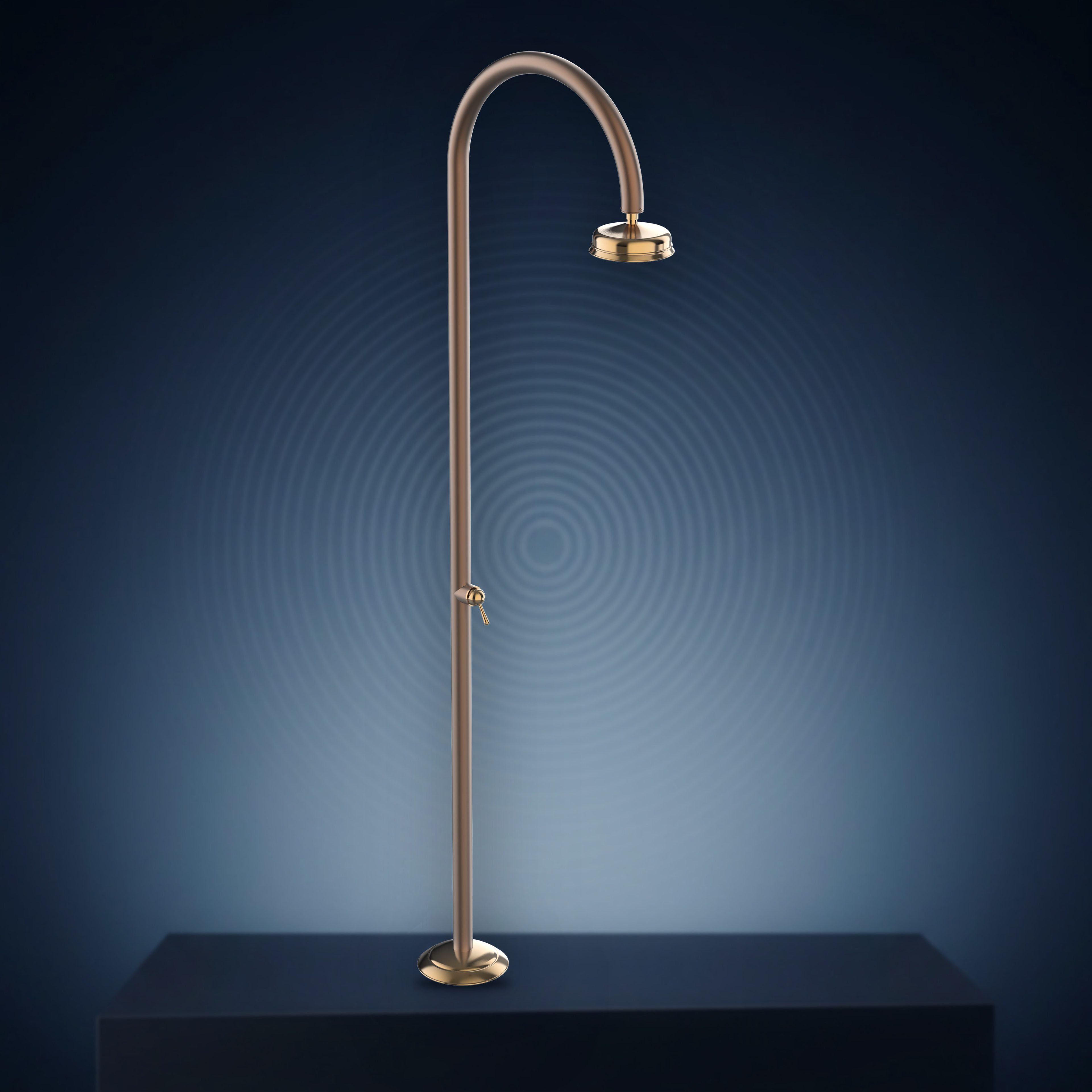 Colonna doccia in rame con miscelatore e soffione S08 Ø200 mm C50R.M, collezione Origo Rame