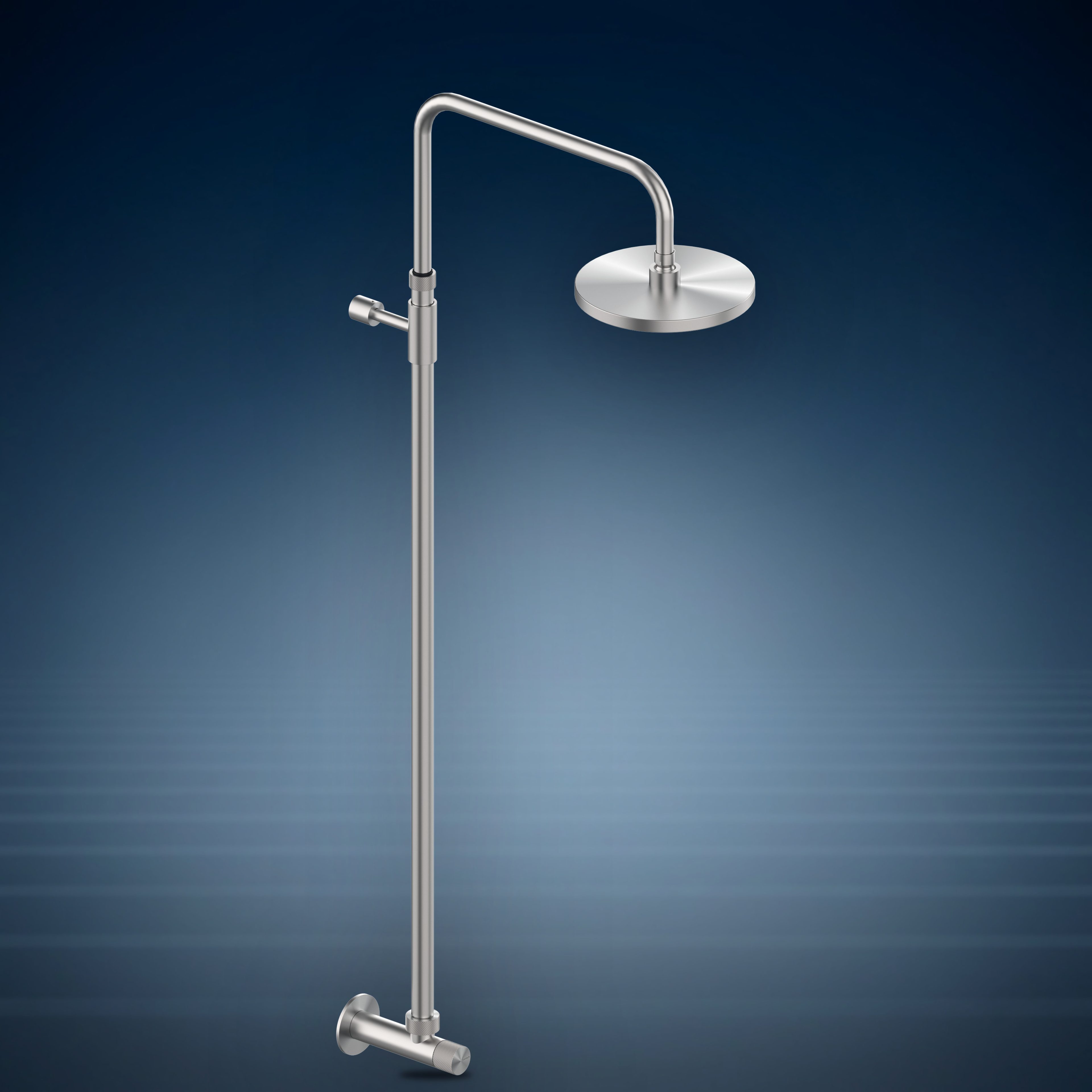 Rubinetto esterno con colonna doccia e soffione 200 mm S06 Ø200 mm W012, collezione Waterline