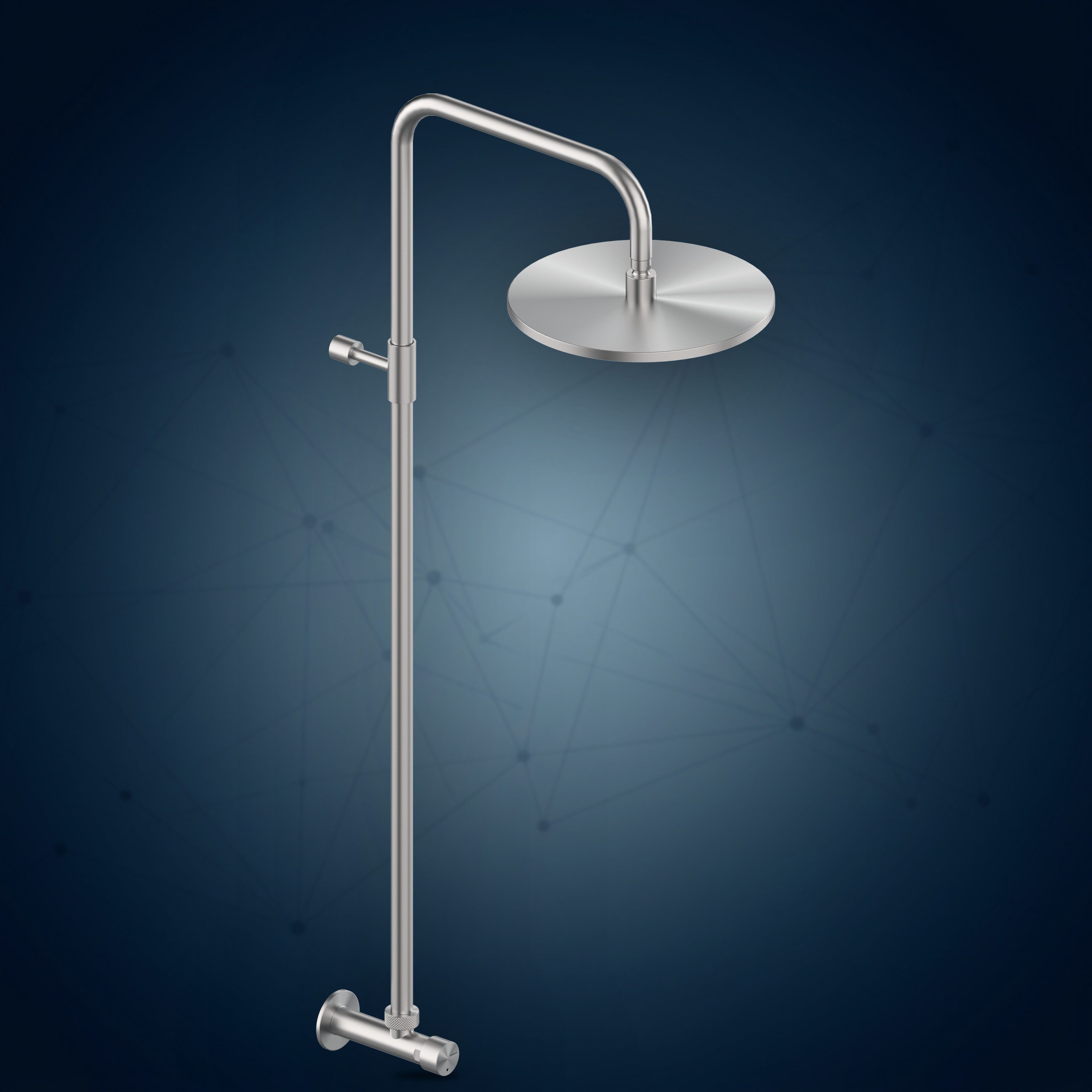 Rubinetto esterno temporizzato con colonna doccia e soffione S10 Ø300 mm W48.AST, collezione Community