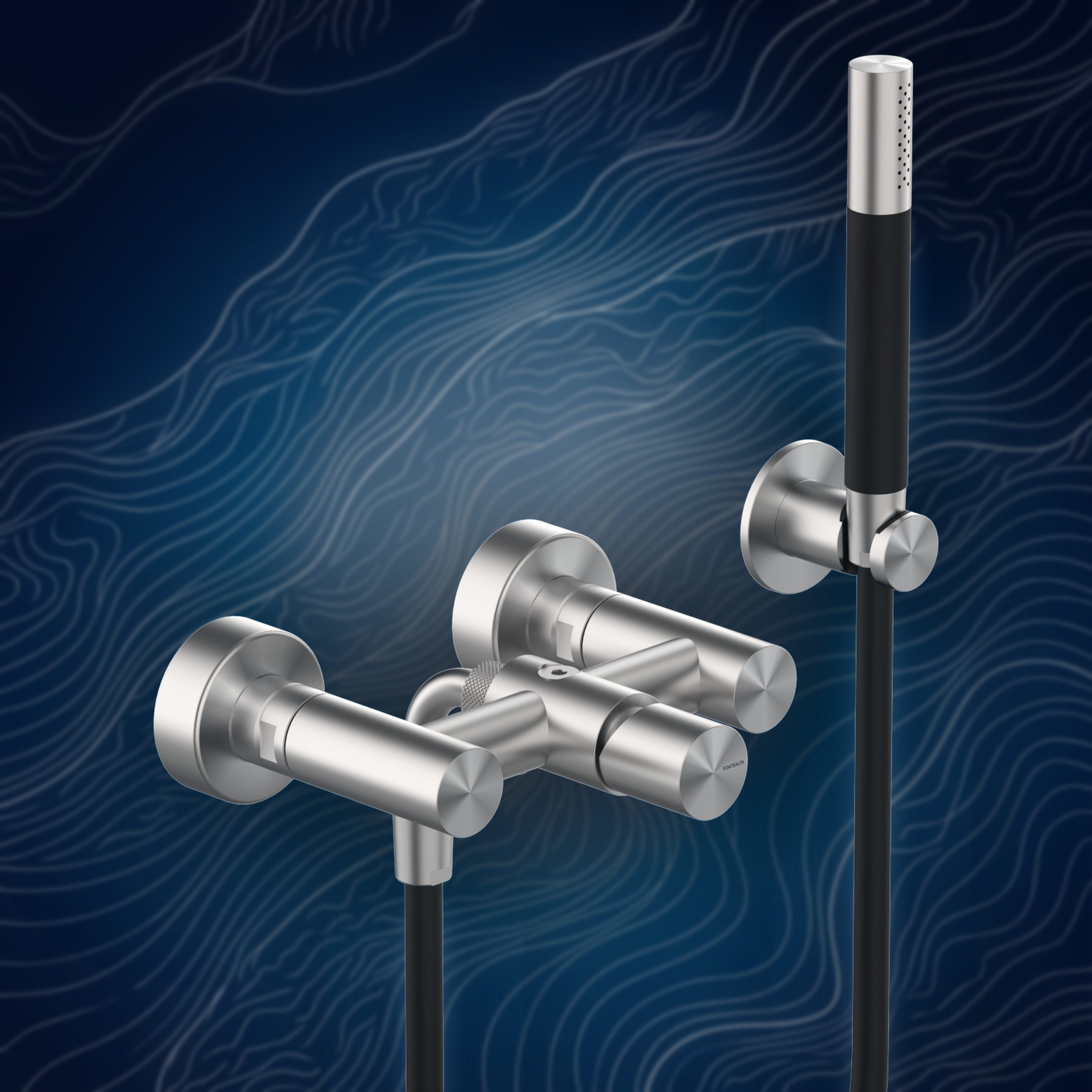 Miscelatore esterno con kit doccia WX03.SK, collezione Ille