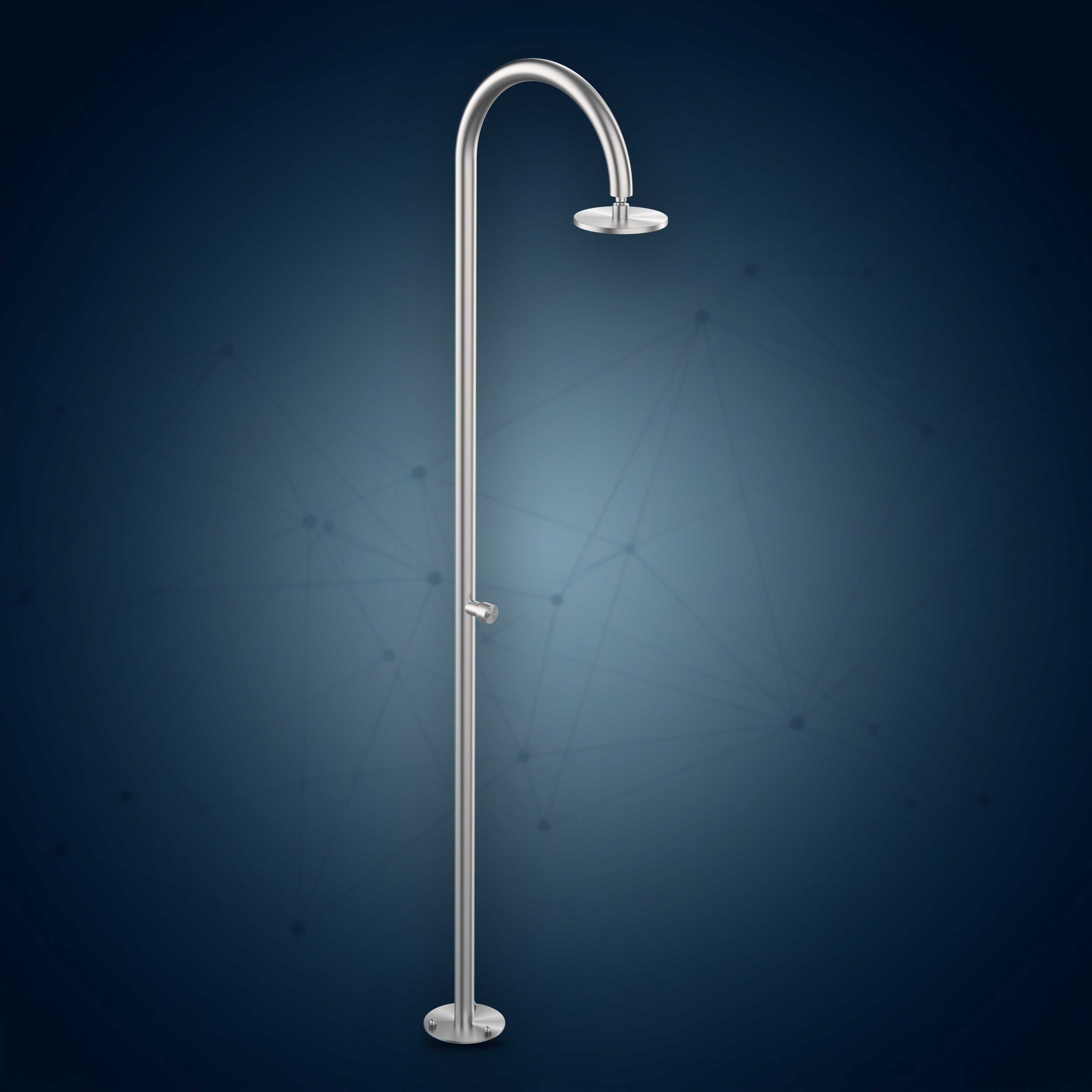 Colonna doccia con rubinetto temporizzato e soffione S06 Ø200 mm C50AS.AST, collezione Community