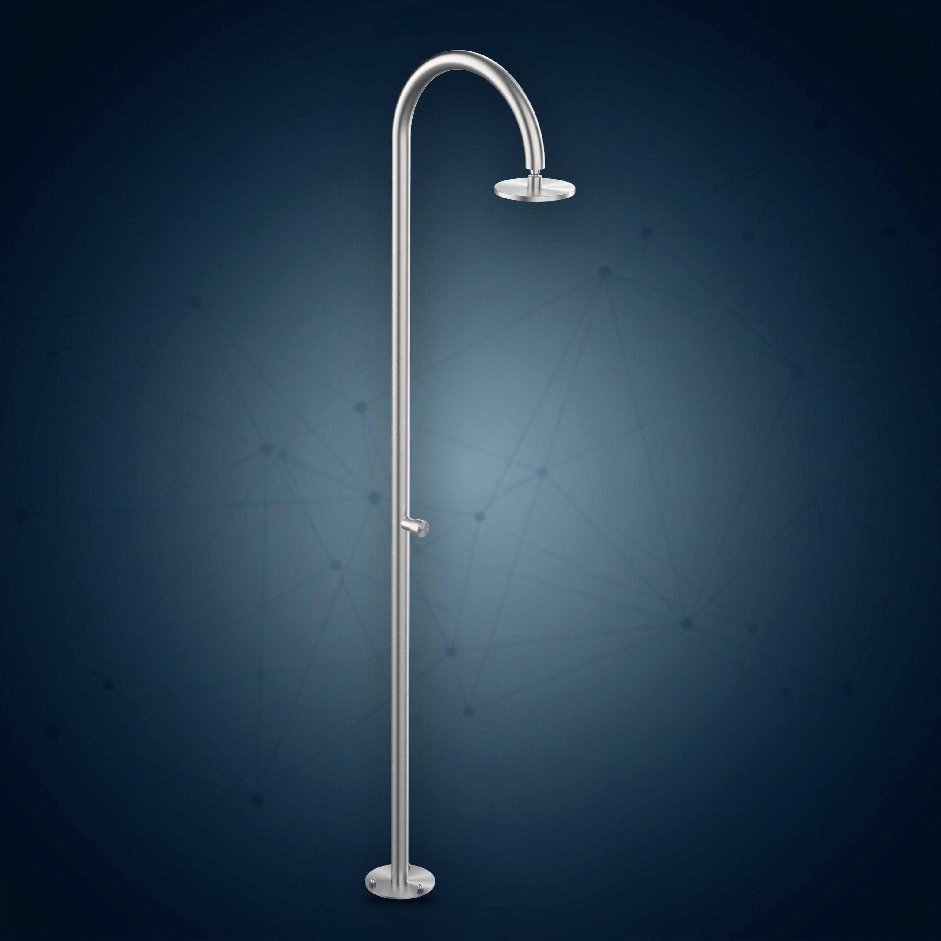Colonna doccia con rubinetto temporizzato e soffione S06 Ø200 mm C50AS.AST, collezione Community