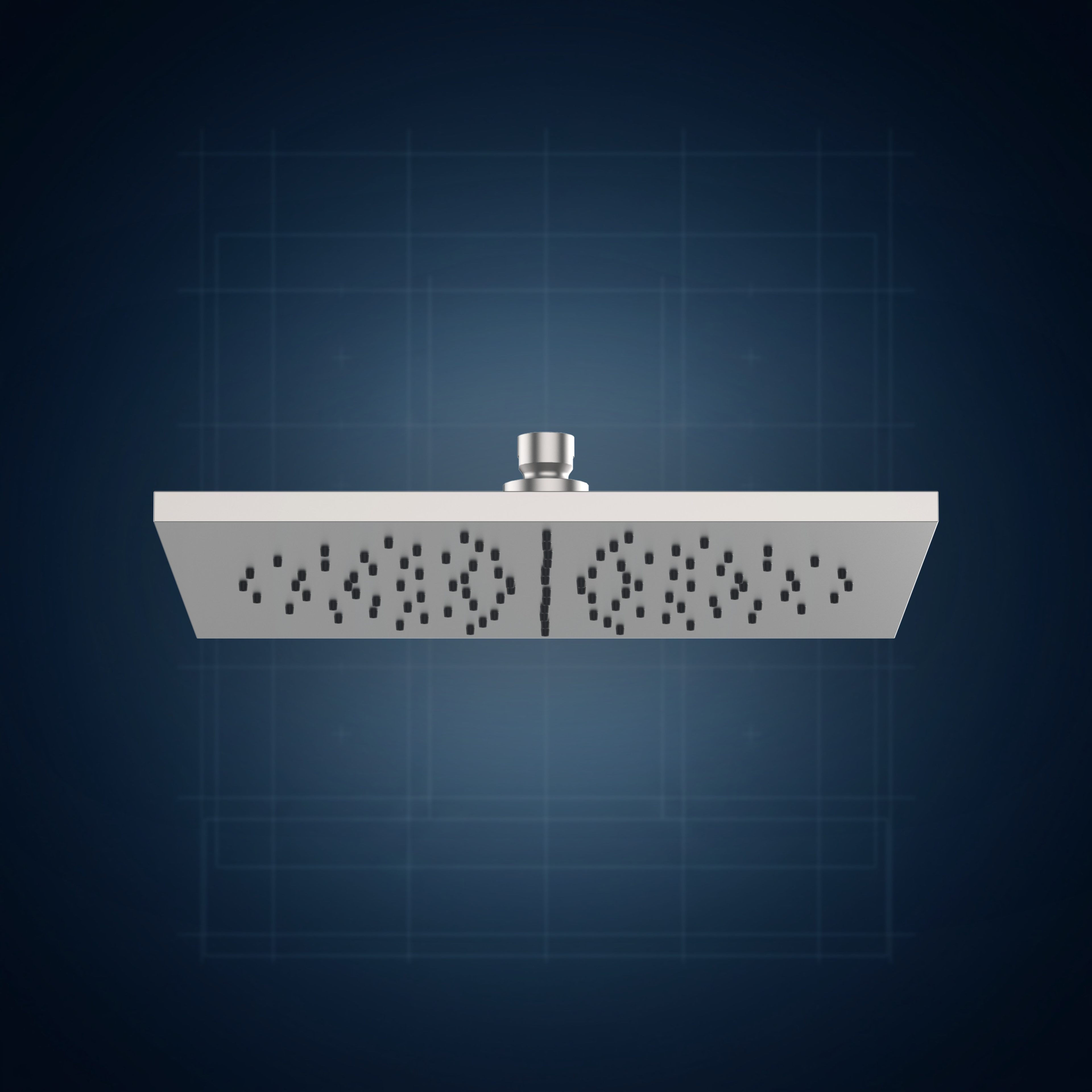 Pomme de douche anticalcaire 300x300 mm, acier inox AISI 316 S11, collezione Componenti doccia