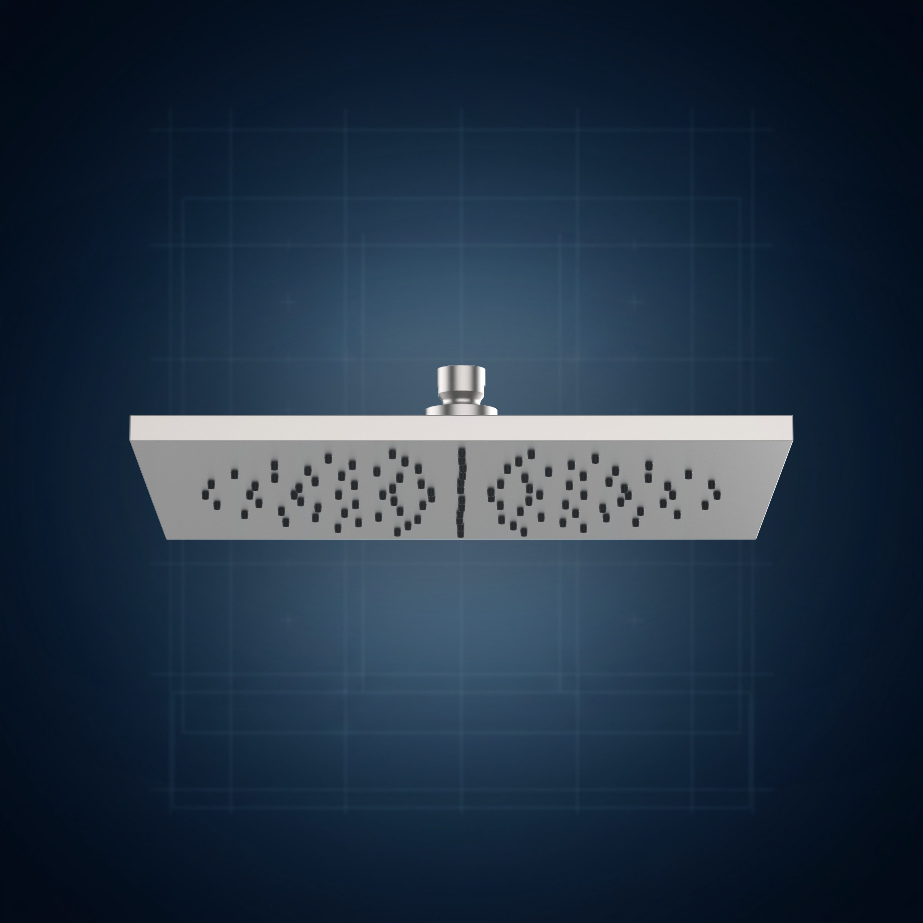 Pomme de douche anticalcaire 300x300 mm, acier inox AISI 316 S11, collezione Componenti doccia