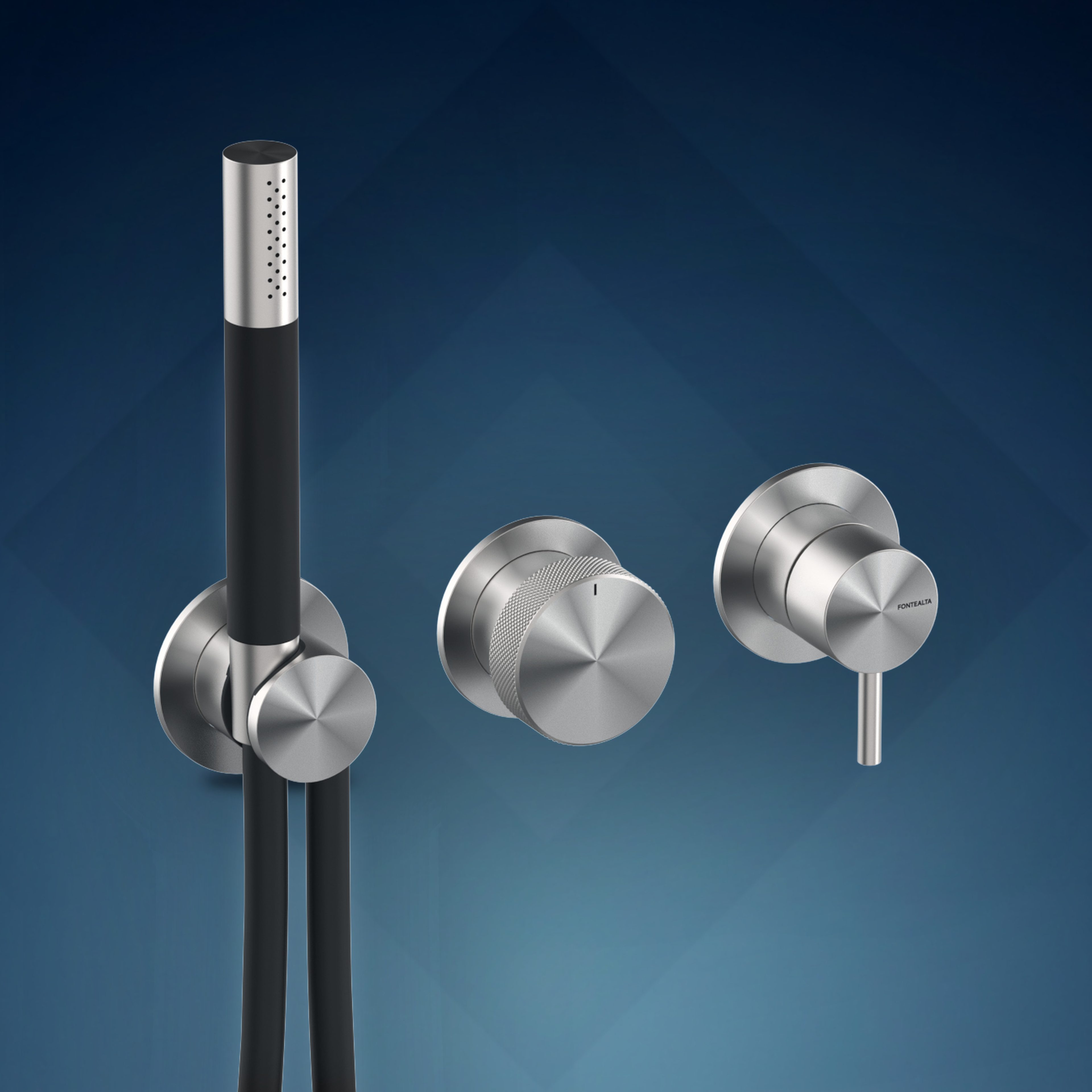 Miscelatore vasca da incasso con doccetta W3MBP.CD, collezione Boss