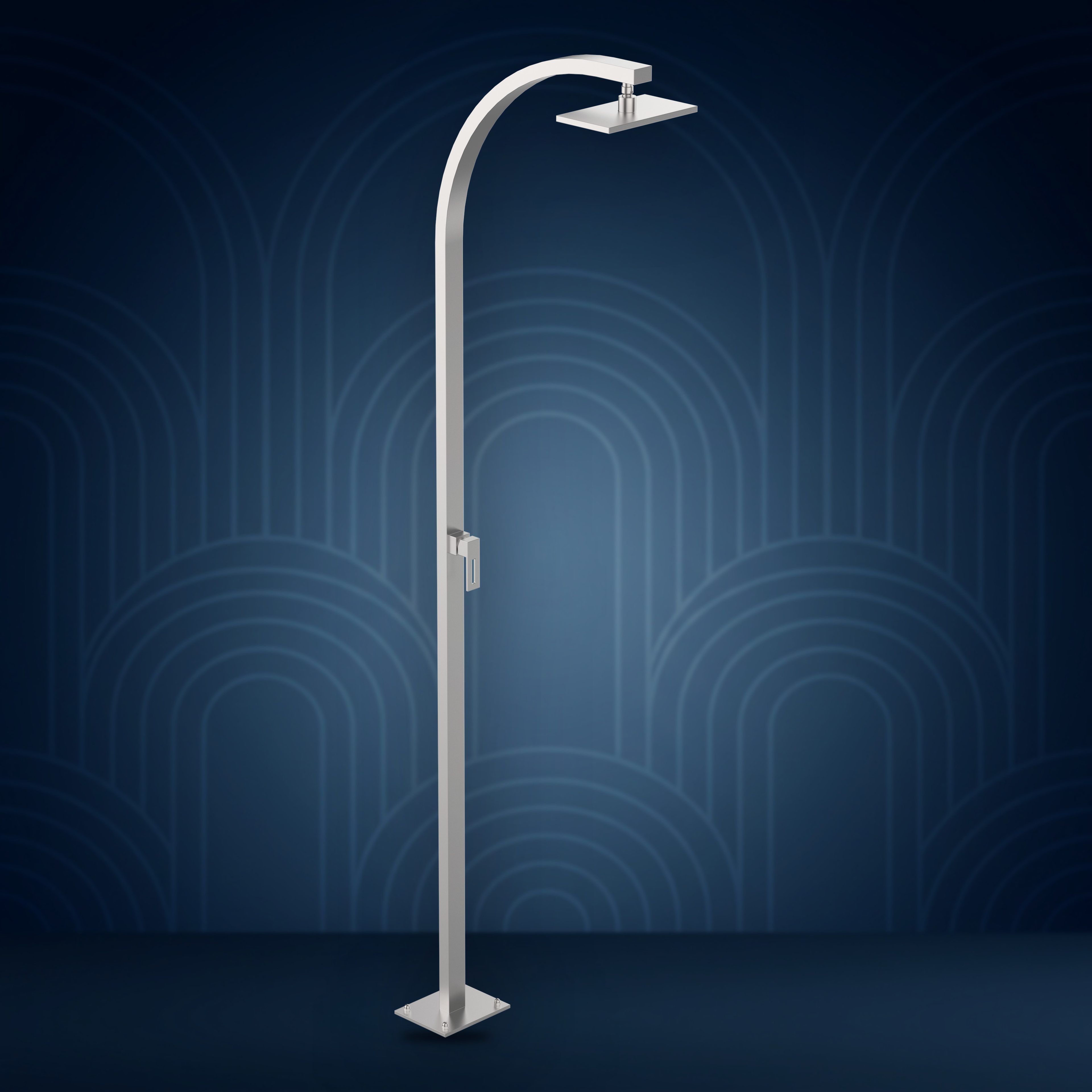 Colonna doccia con miscelatore e soffione S09 250x140 mm Q53.M, collezione Arko