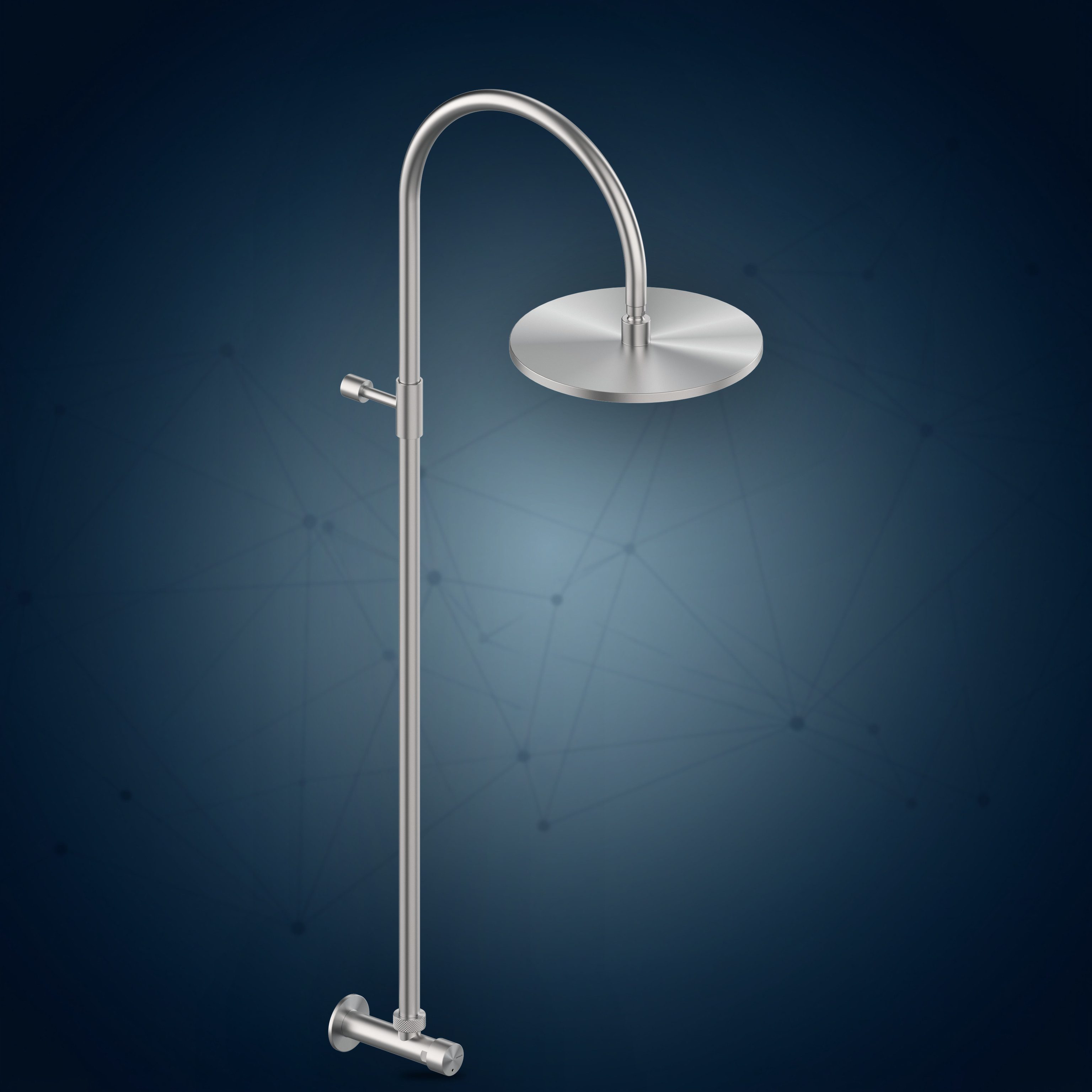 Rubinetto esterno temporizzato con colonna doccia e soffione S10 Ø300 mm W28.AST, collezione Community