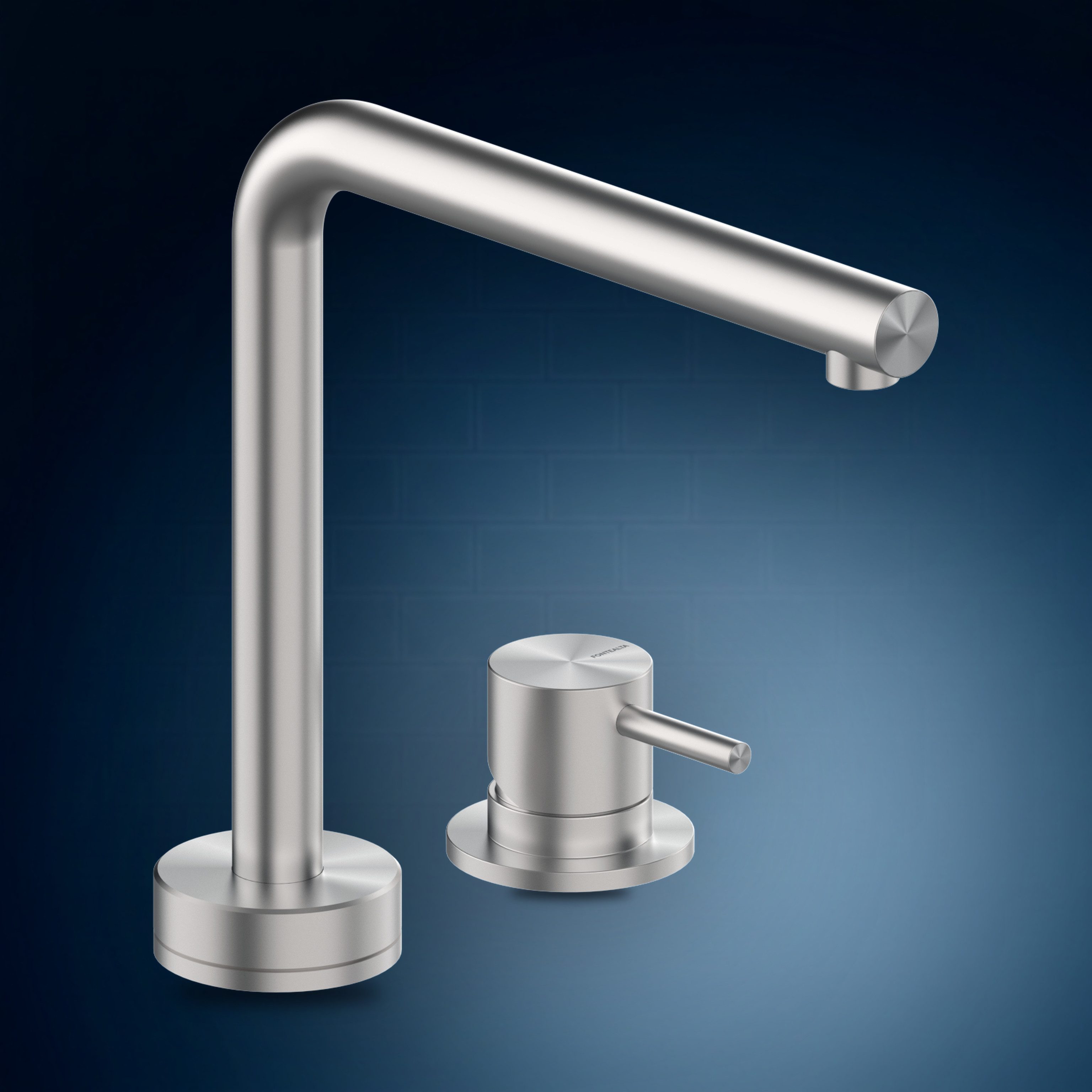 Batteria da lavello, con miscelatore e bocca girevole K2M.L, collezione Kitchen