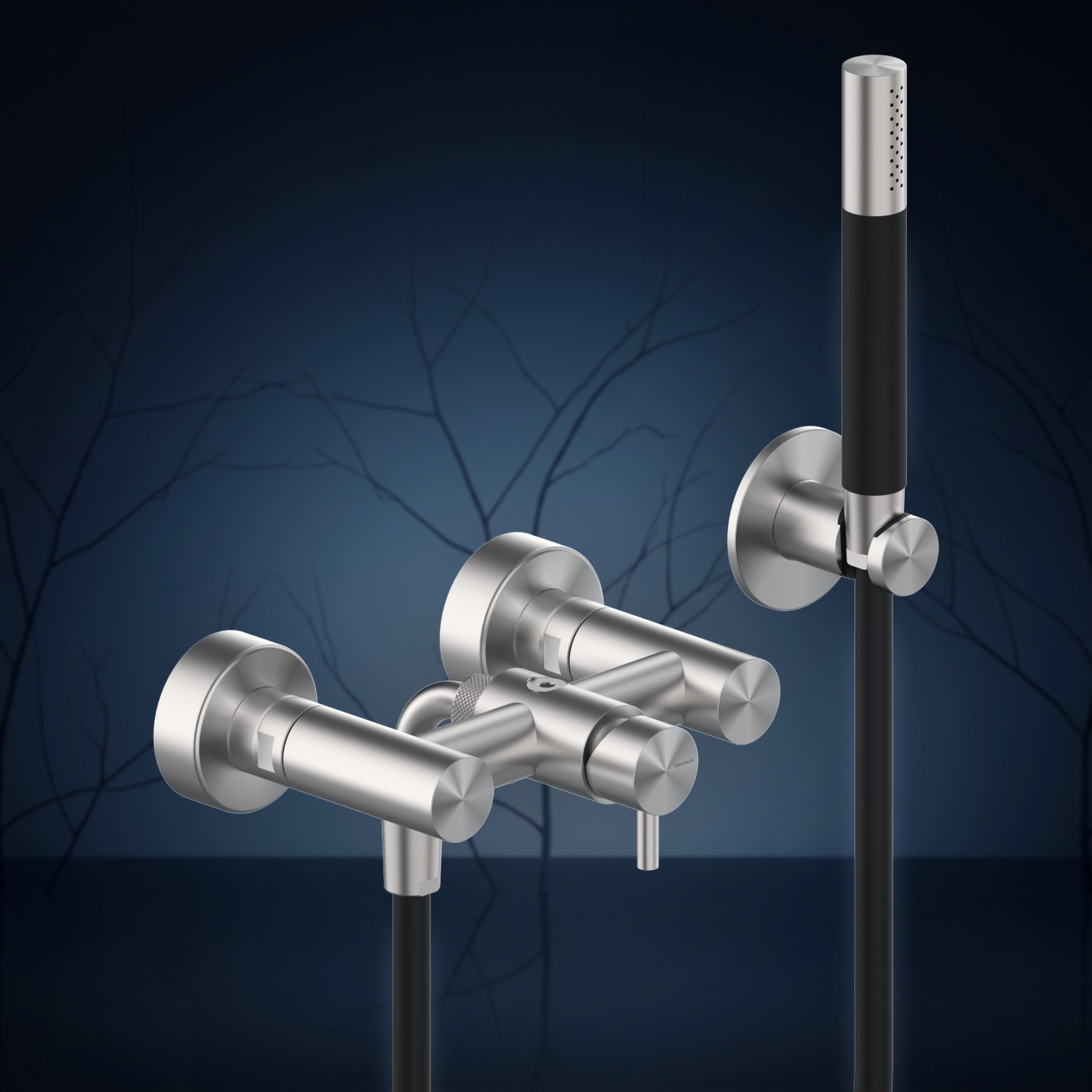 Miscelatore esterno con kit doccia WX83.SK, collezione Twiggy