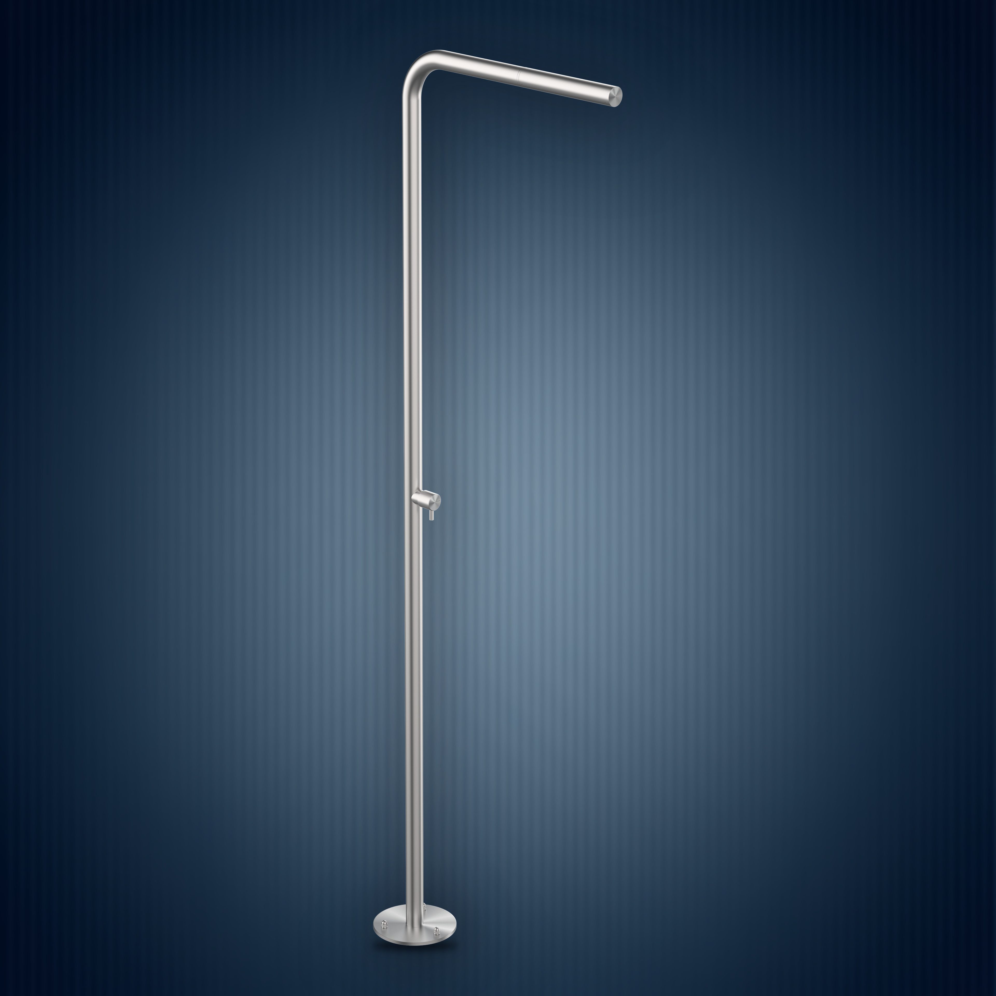 Colonna doccia con rubinetto d’arresto, soffione incassato e doccetta S40, collezione Skinny