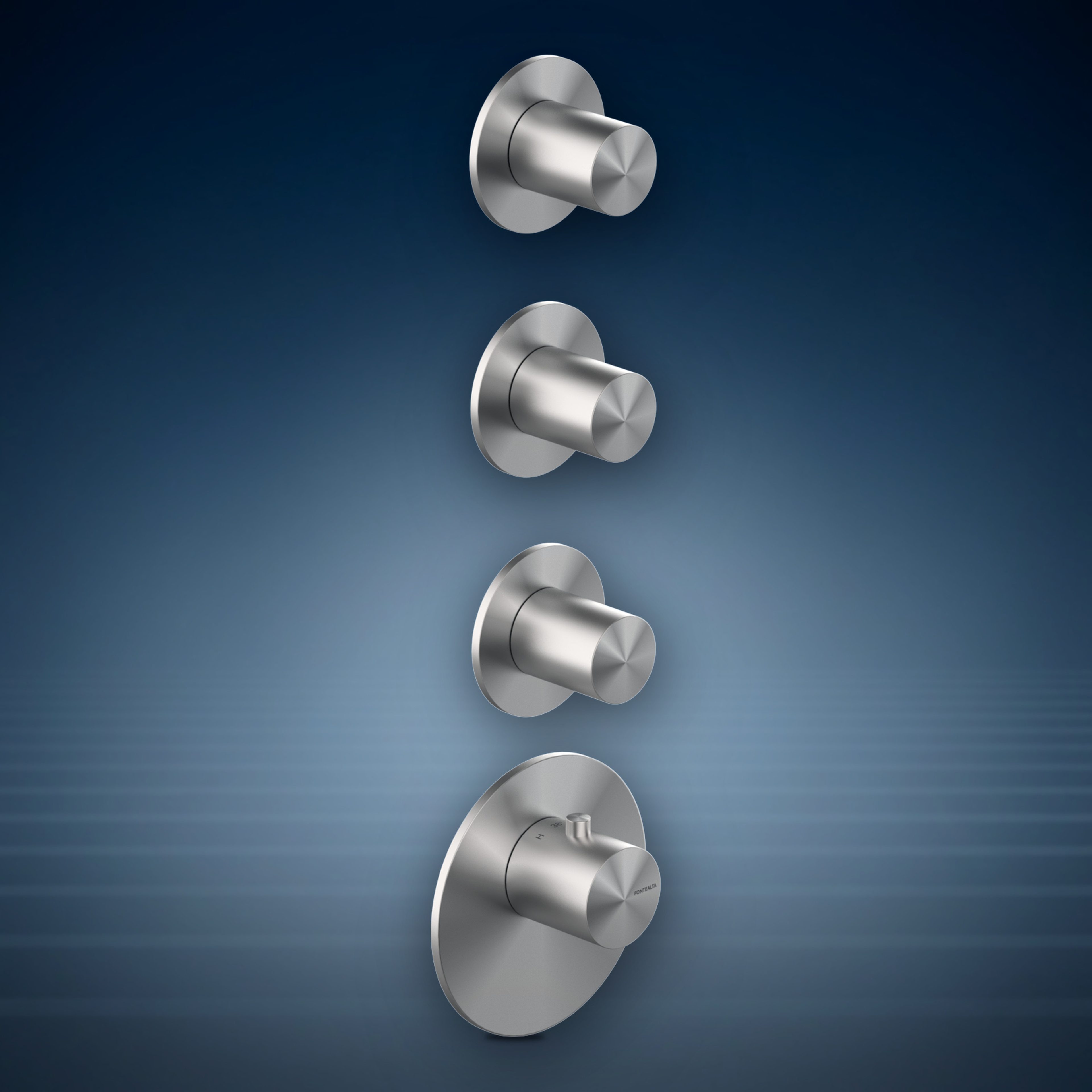 Misceltatore termostatico da incasso per doccia a 3 vie, High Flow TC.HF3, collezione Waterline