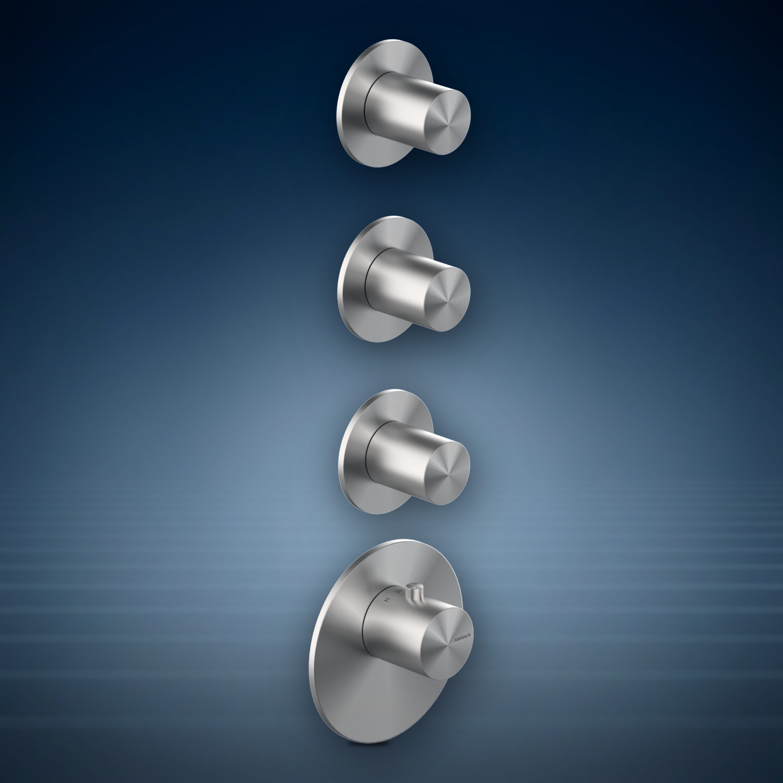 Misceltatore termostatico da incasso per doccia a 3 vie, High Flow TC.HF3, collezione Waterline