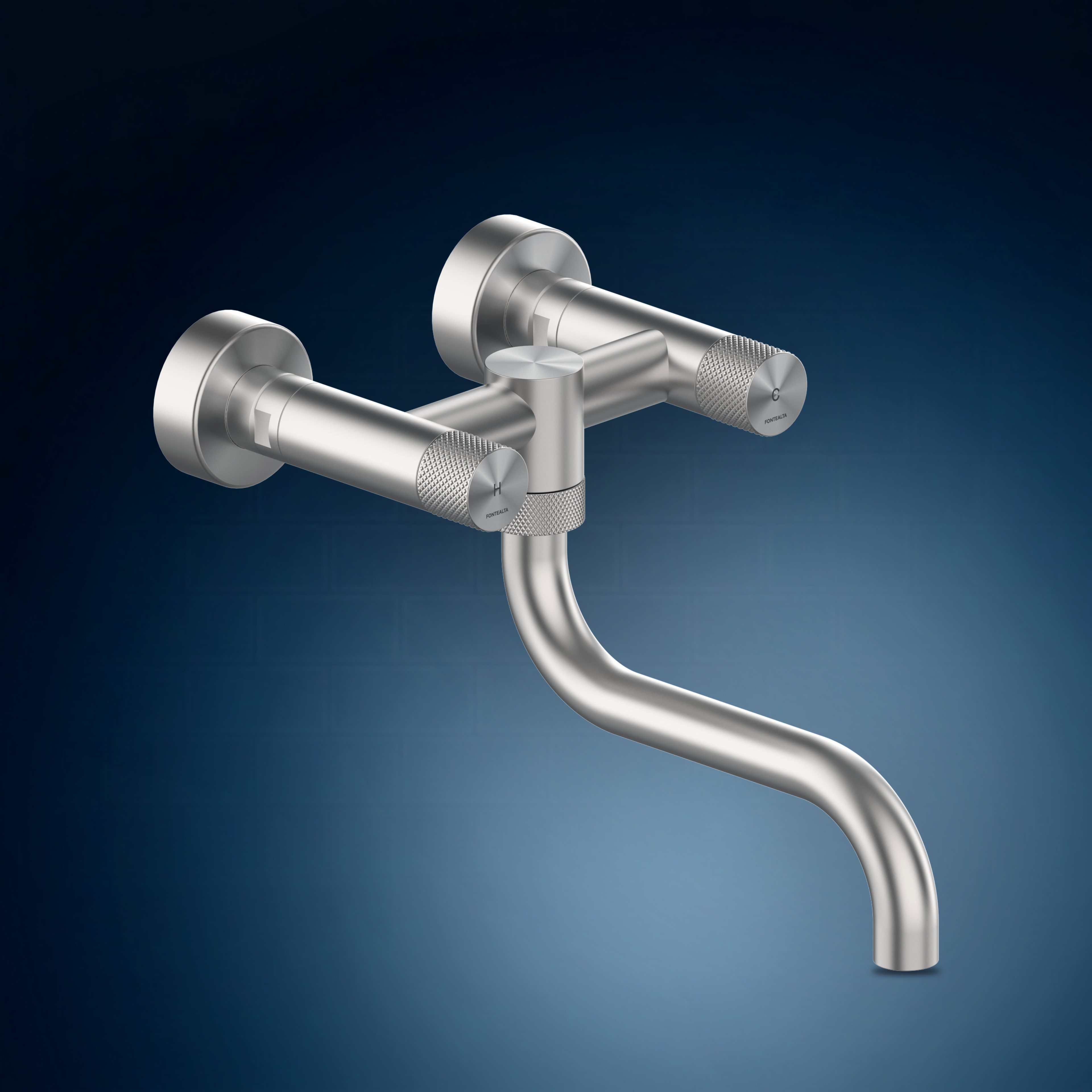 Gruppo da lavello a parete con bocca girevole KW50, collezione Kitchen