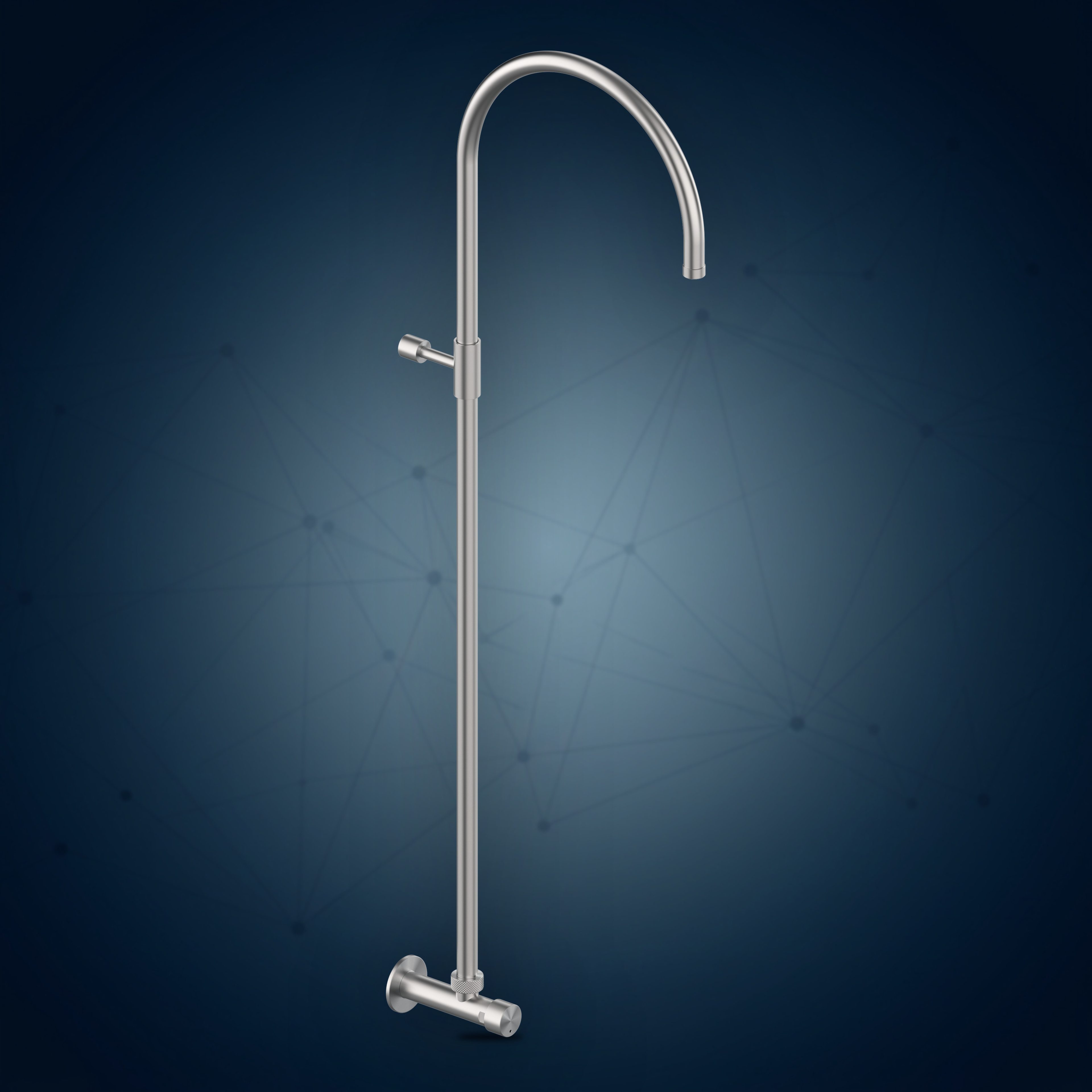 Rubinetto esterno temporizzato con colonna doccia e soffione incassato W18.AST, collezione Community
