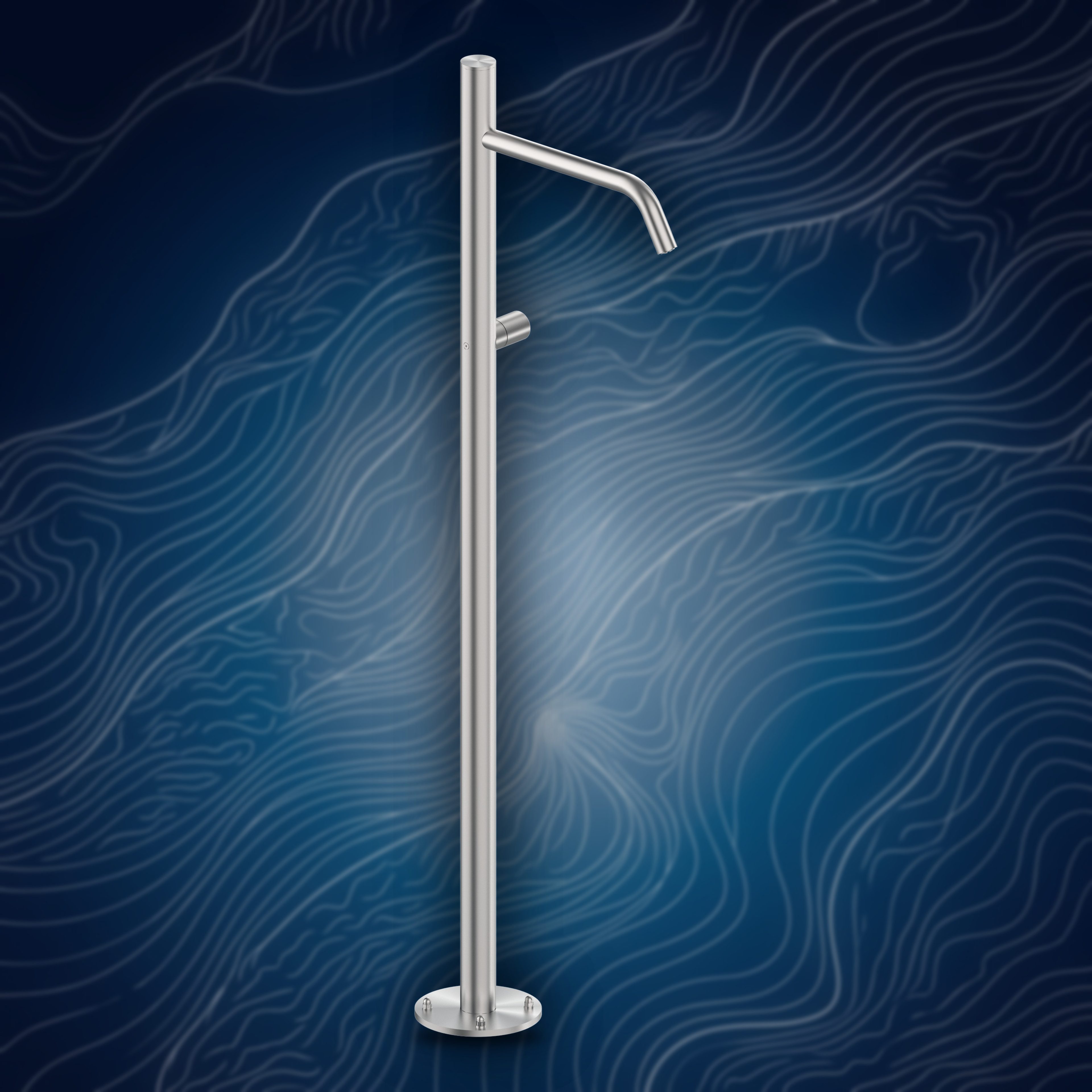 Colonna per lavabo con rubinetto d'arresto I40L, collezione Ille