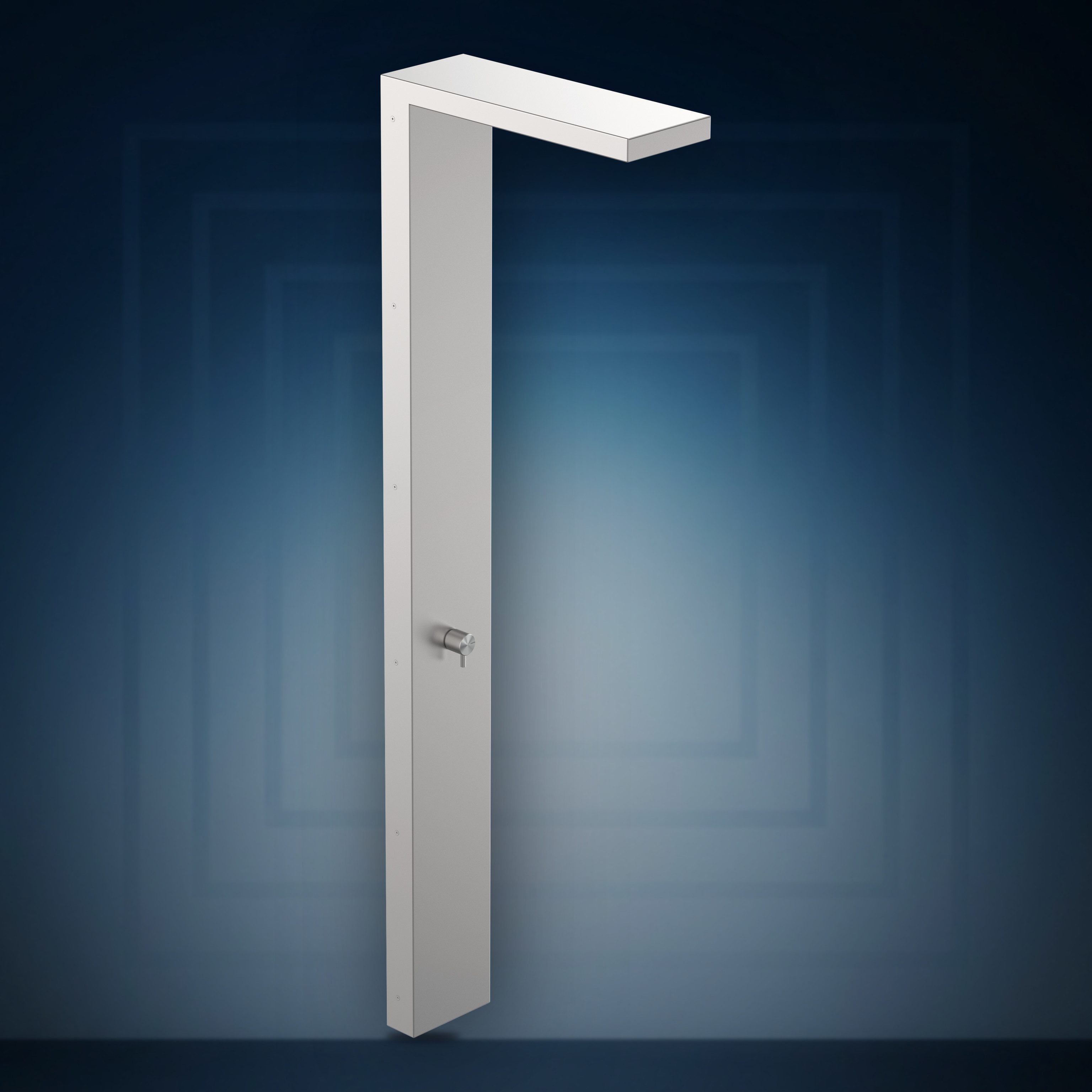Pannello doccia murale, con rubinetto d'arresto e soffione incassato 220x110 mm P22, collezione In&Out