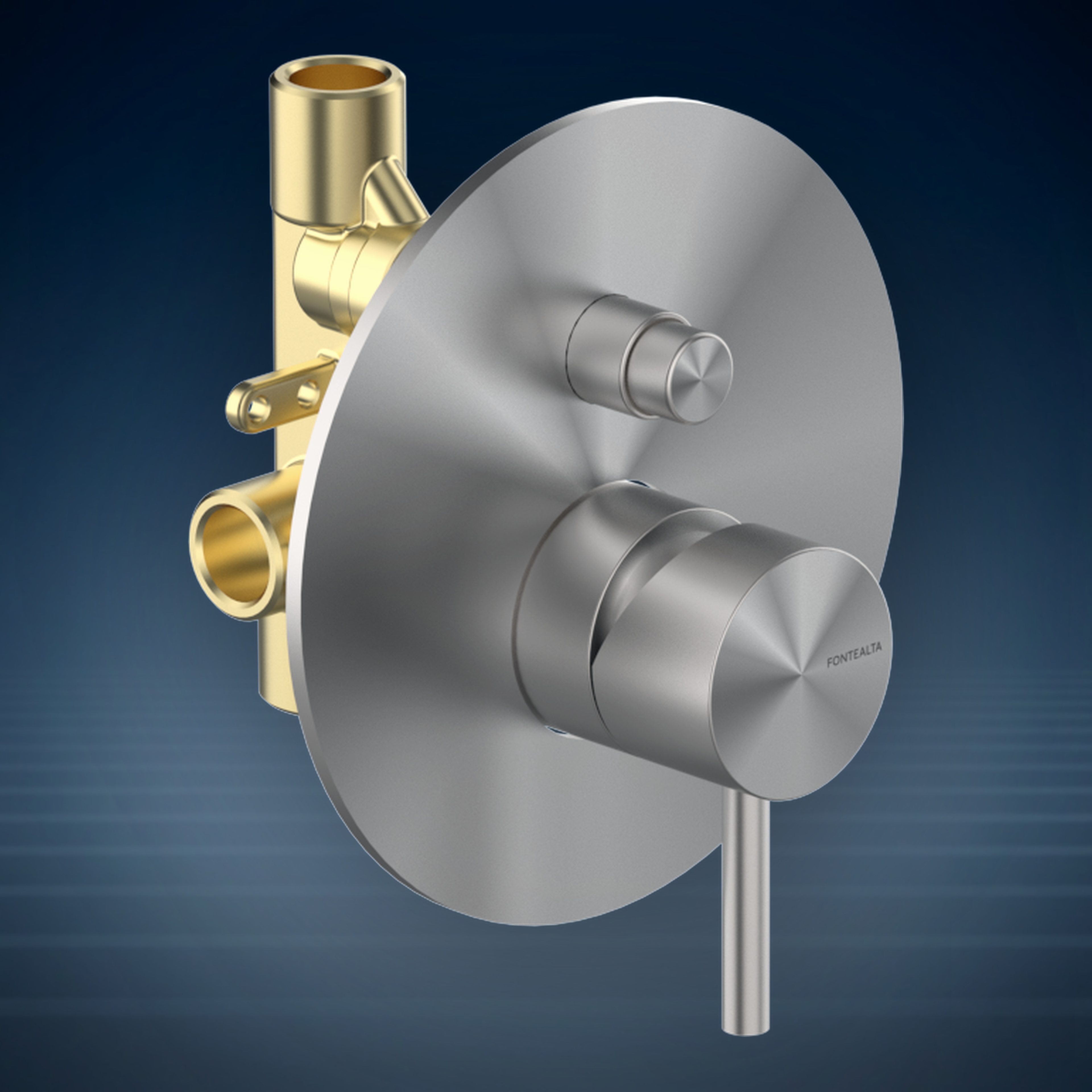 Miscelatore da incasso per doccia con deviatore automatico a 2 vie MR2, collezione Waterline
