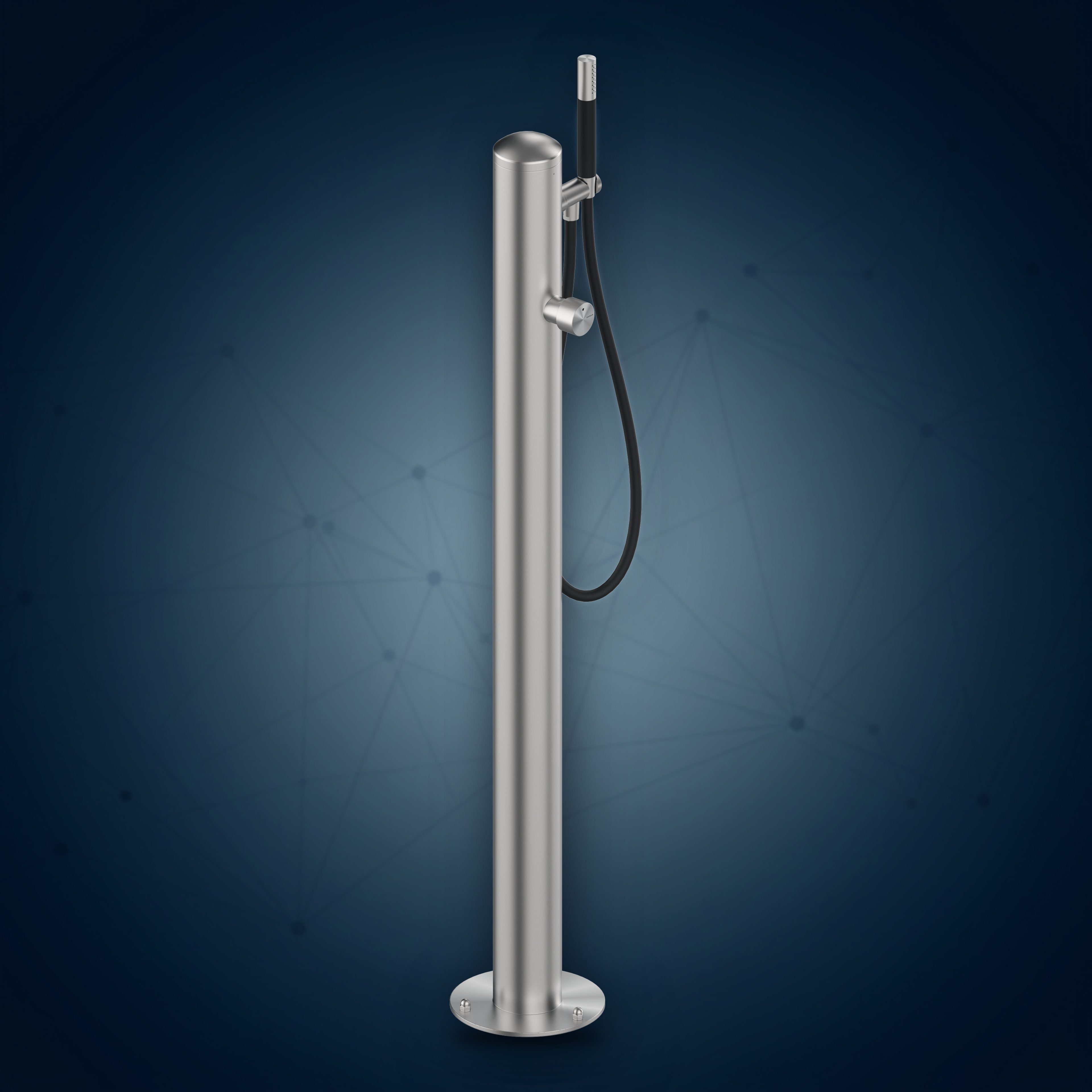 Colonna con rubinetto temporizzato e doccetta COL90.AST, collezione Community