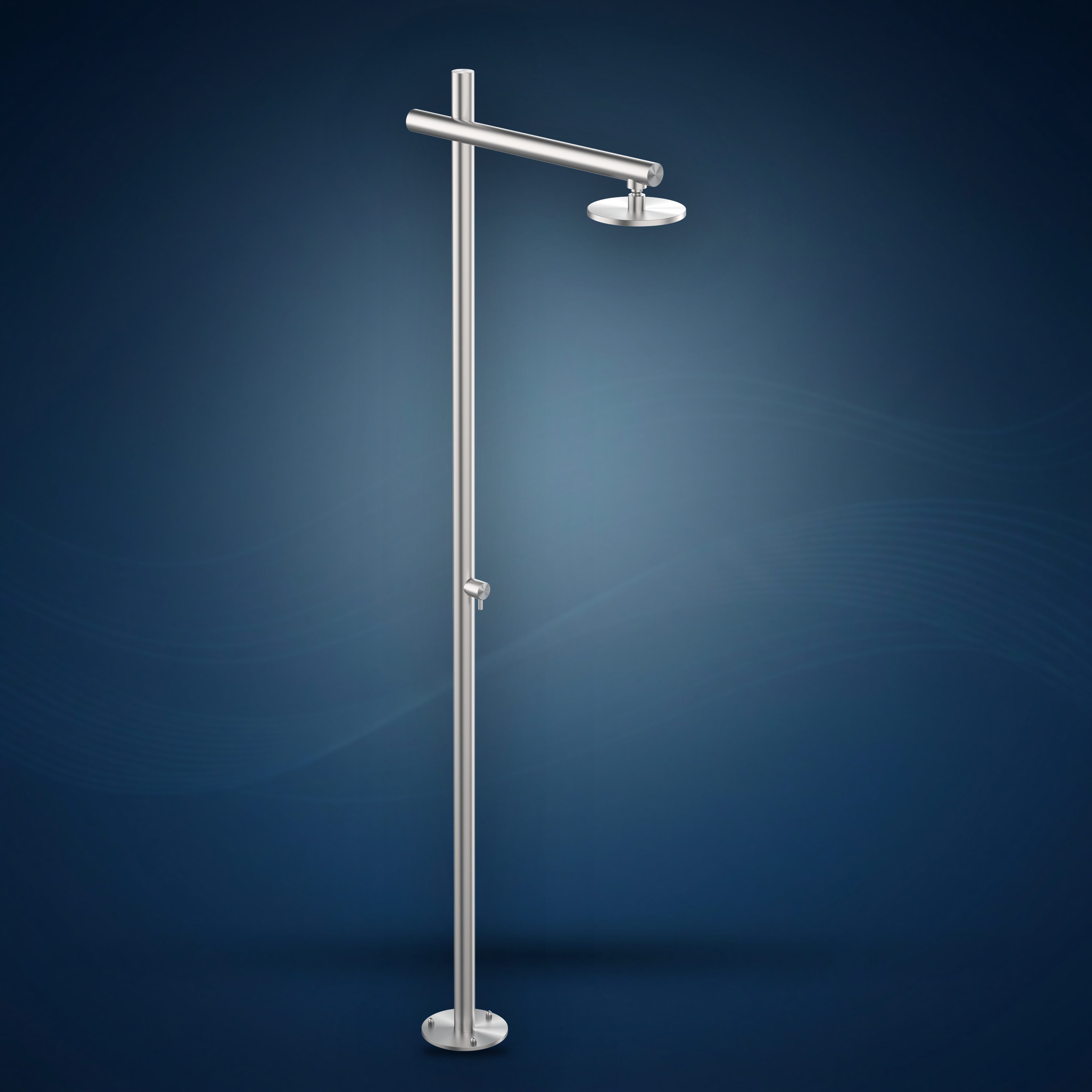 Colonna doccia con rubinetto d'arresto e soffione S06 Ø200 mm D50, collezione Onda