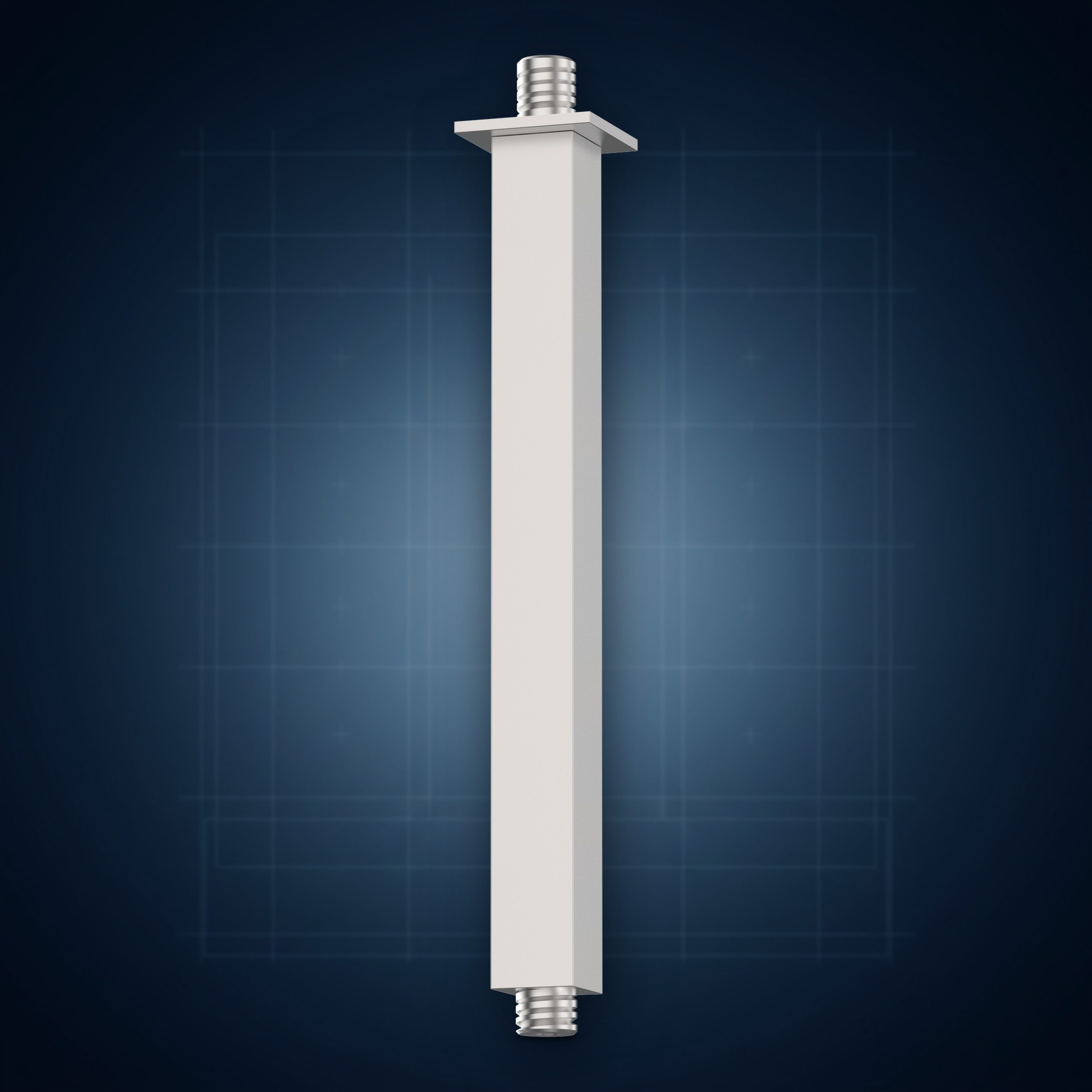 Braccio doccia a soffitto cm 30, quadrato SC.Q, collezione Componenti doccia