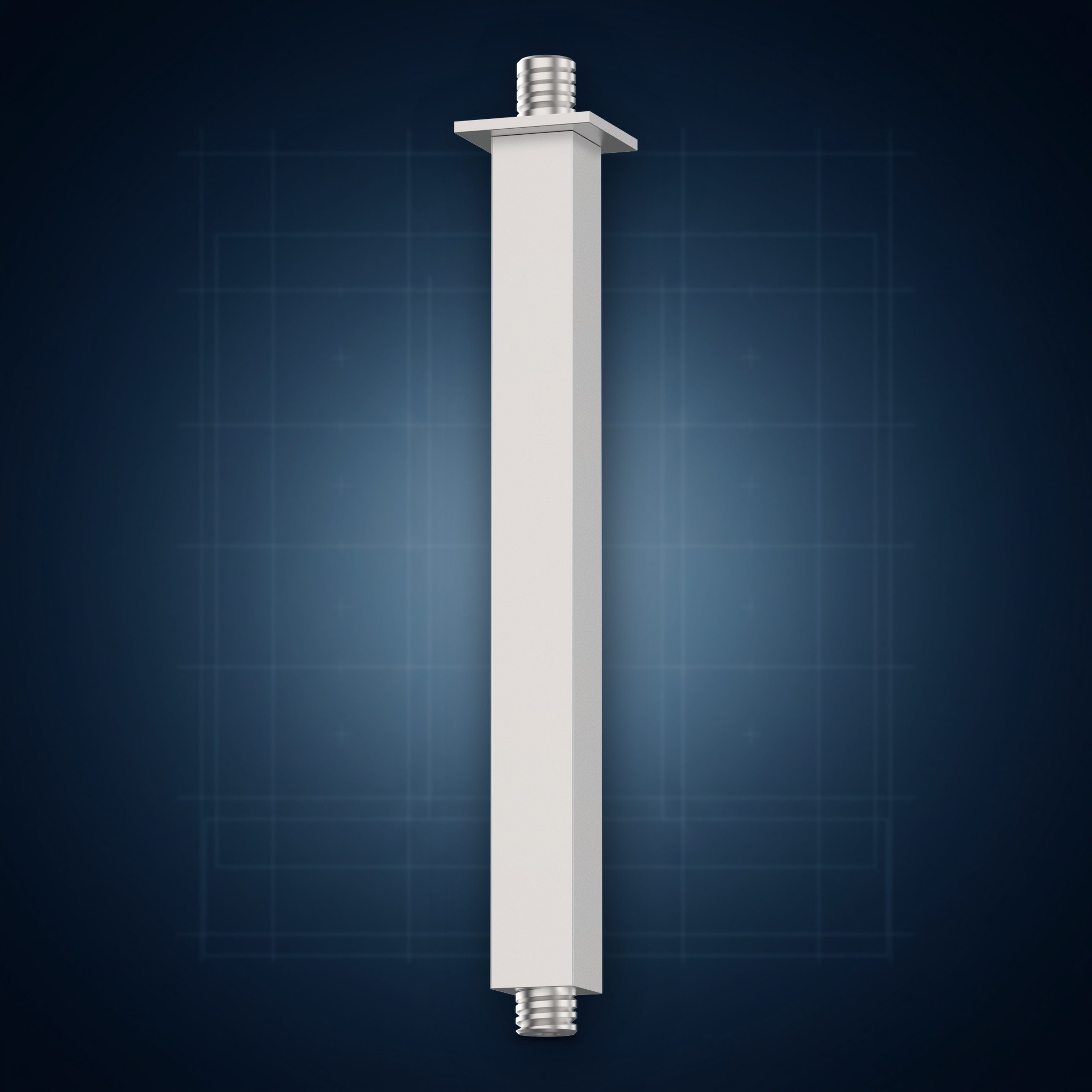Braccio doccia a soffitto cm 30, quadrato SC.Q, collezione Componenti doccia