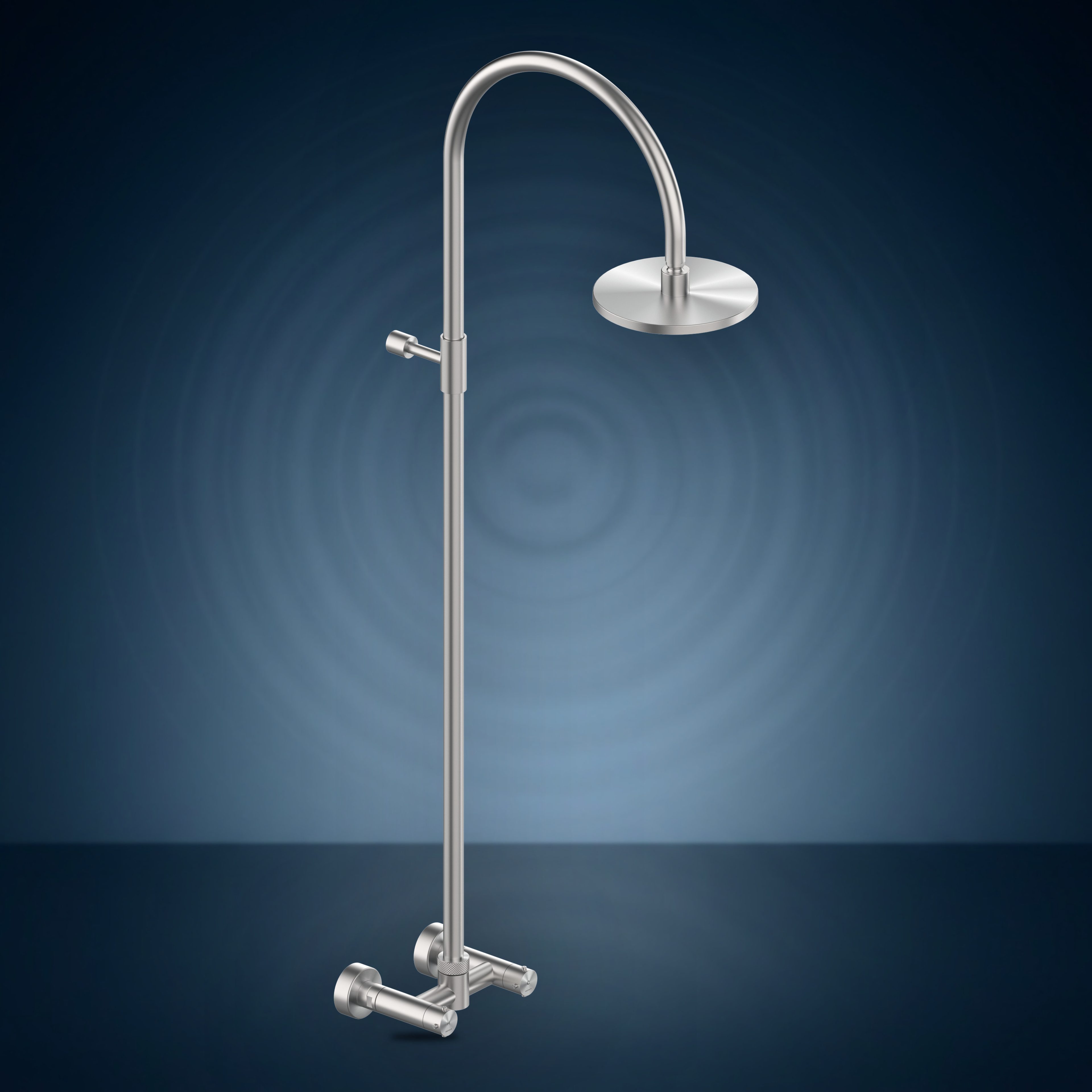 Gruppo esterno con colonna doccia e soffione S06 Ø200 mm W920, collezione Origo