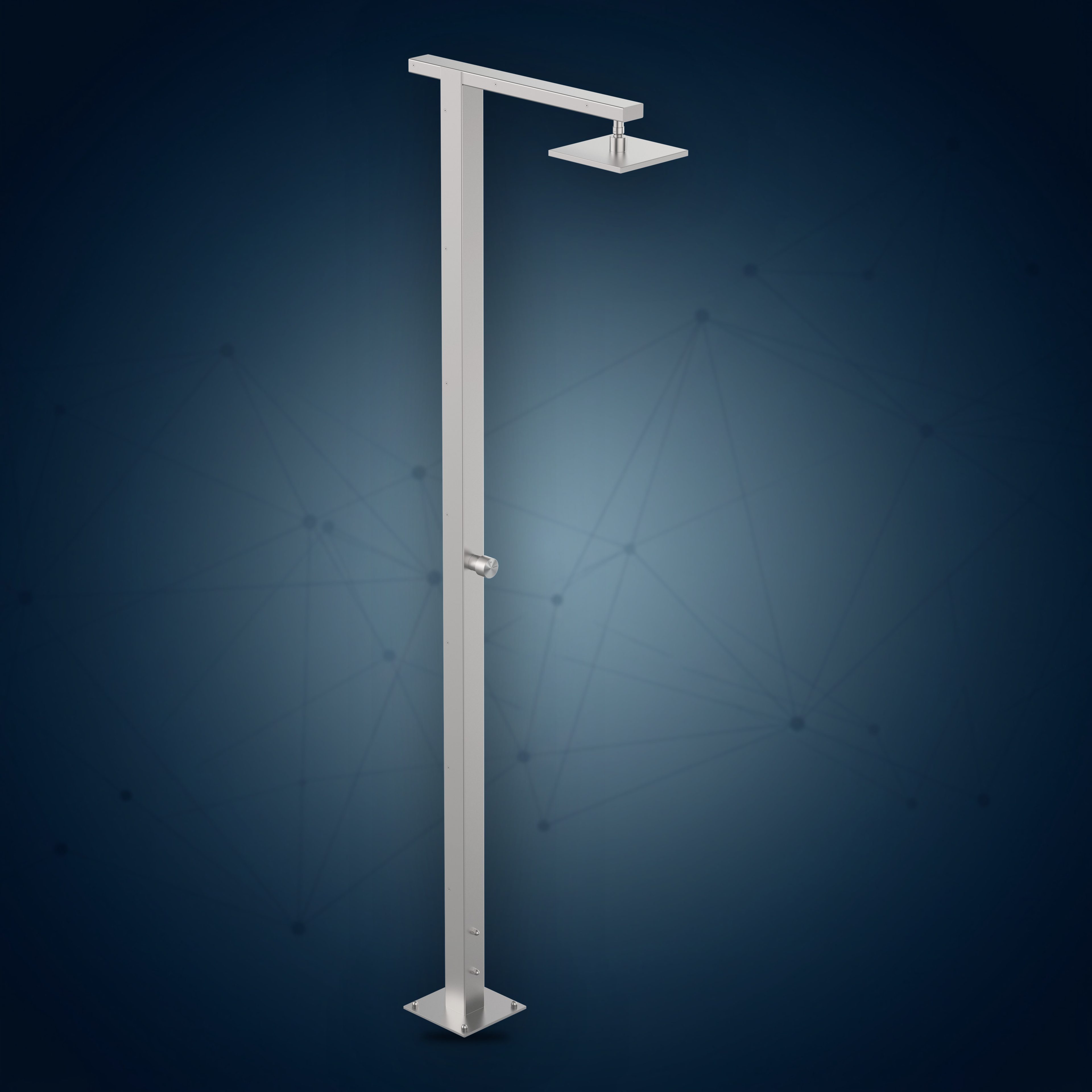 Colonna doccia con rubinetto temporizzato e soffione S07 200X200 mm Q86.AST, collezione Community