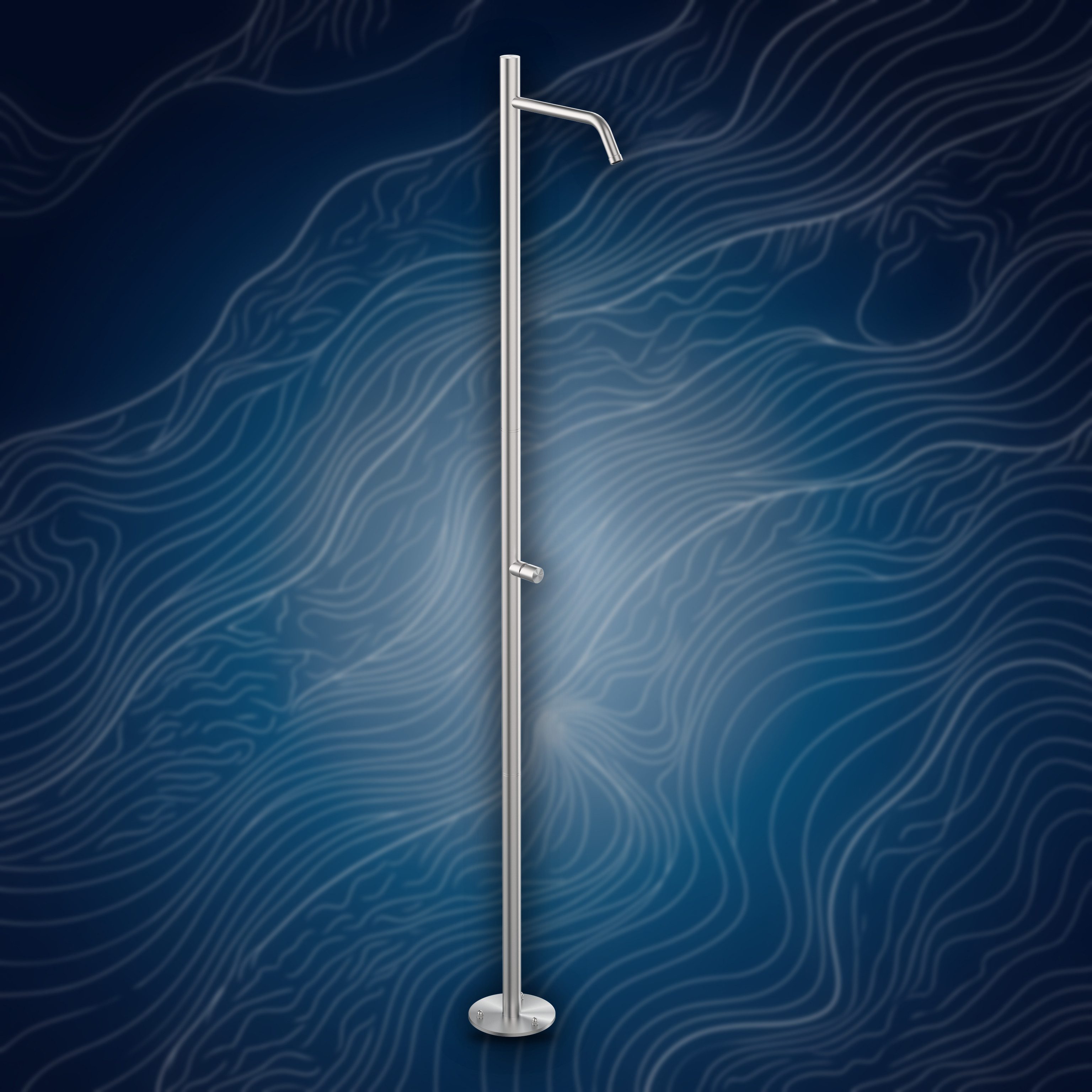 Colonna doccia con miscelatore e soffione incassato PVD I40.D.M, collezione Ille