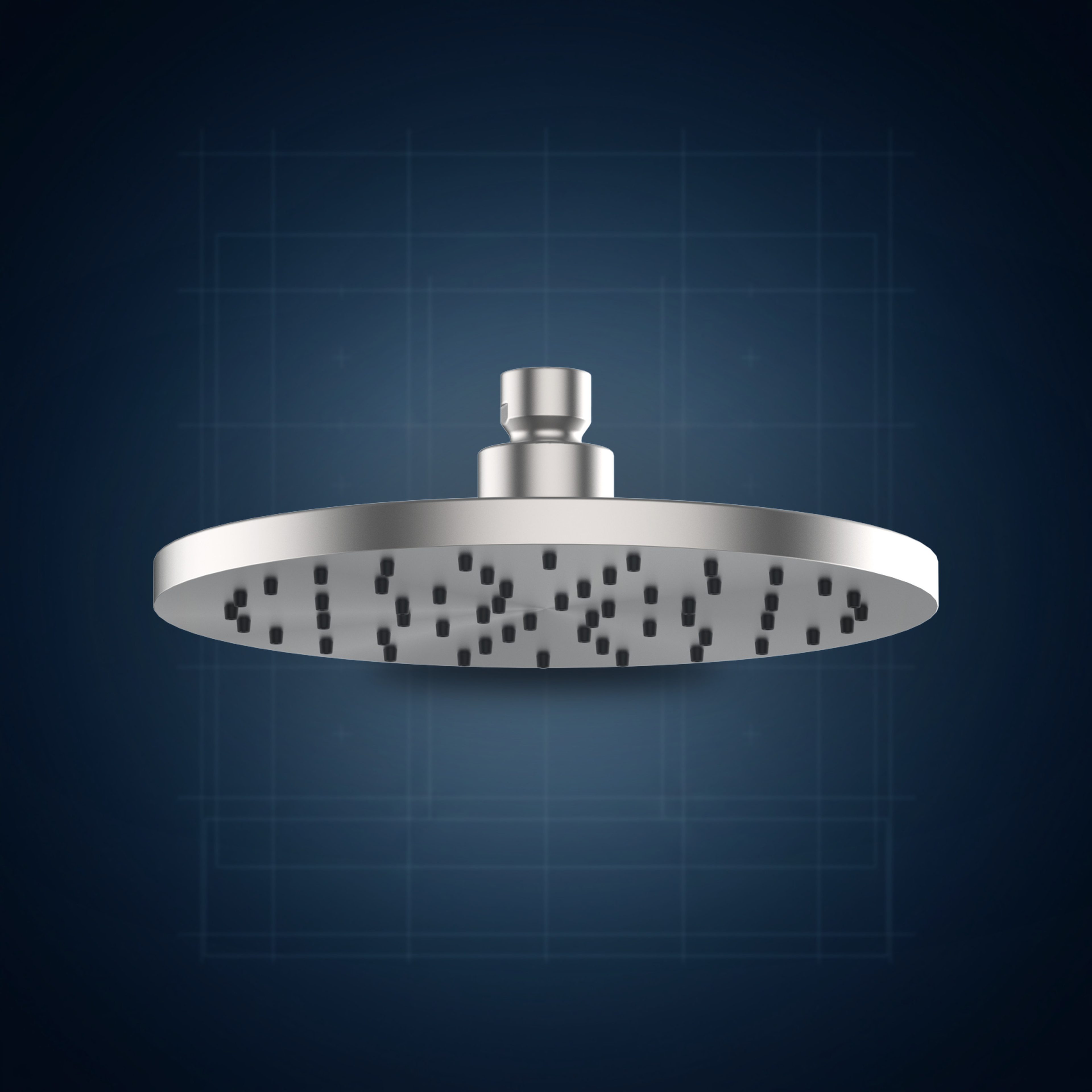 Soffione anticalcare Ø200 mm, acciaio inox AISI 316 S06, collezione Componenti doccia