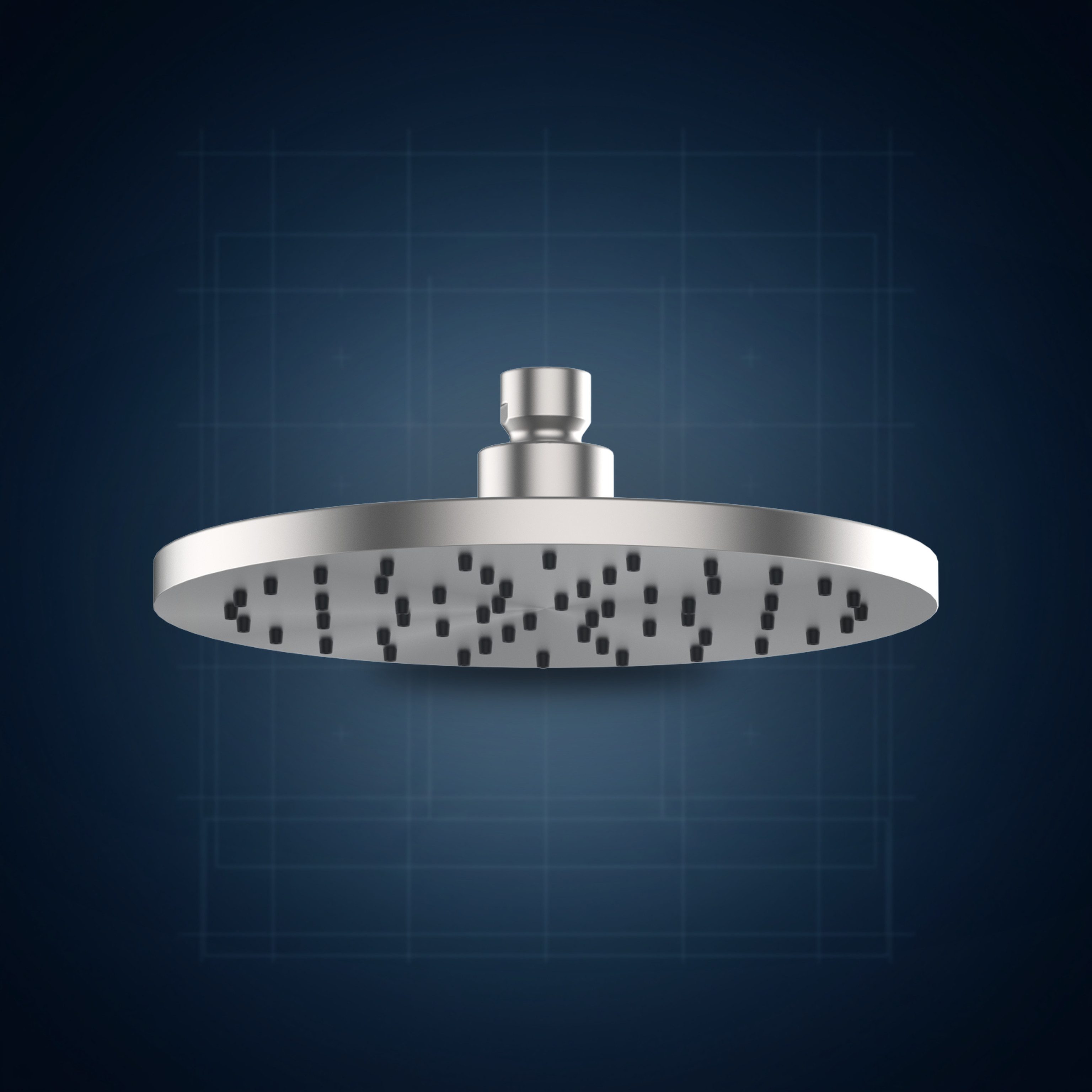 Soffione anticalcare Ø200 mm, acciaio inox AISI 316 S06, collezione Componenti doccia