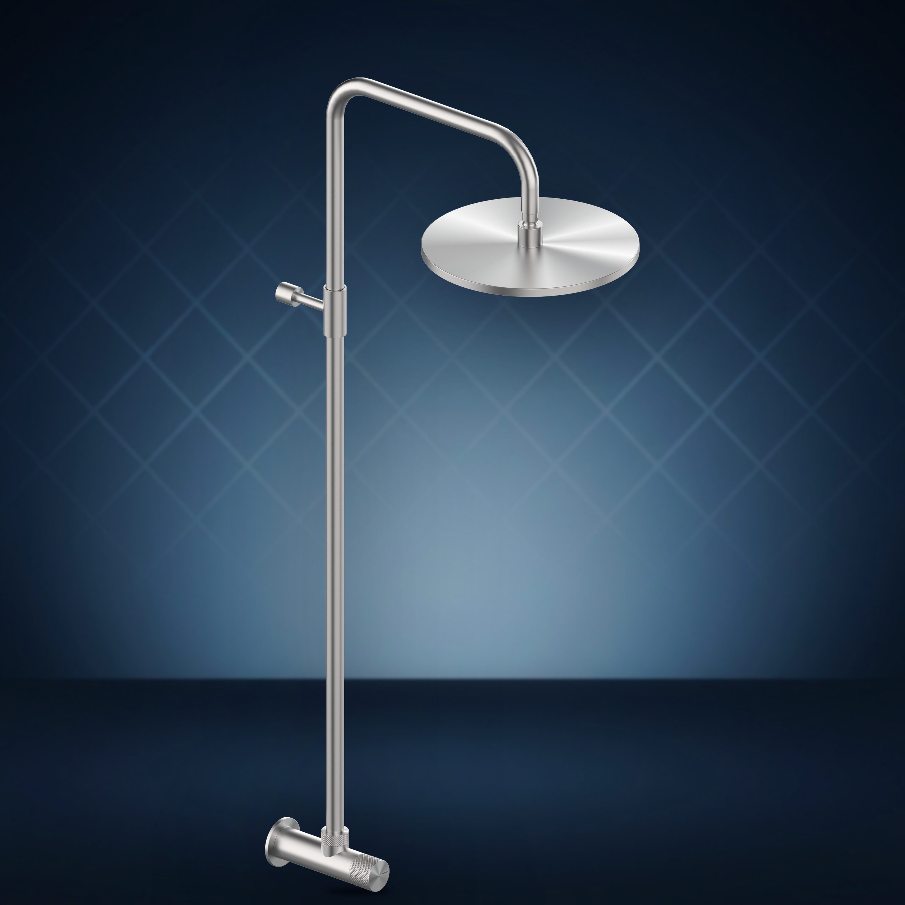 Rubinetto esterno con colonna doccia e soffione S10 Ø300 mm W447C, collezione Boss Wide