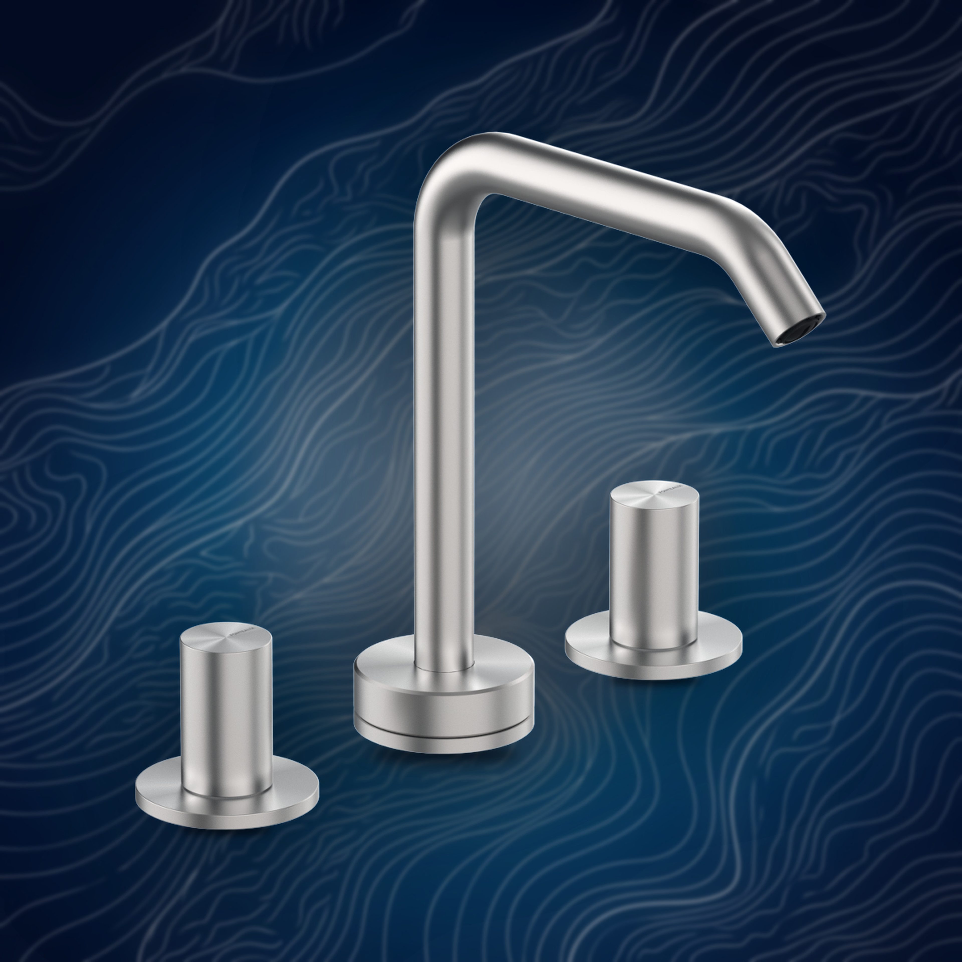 Batteria da lavabo 3 fori W3.I, collezione Ille