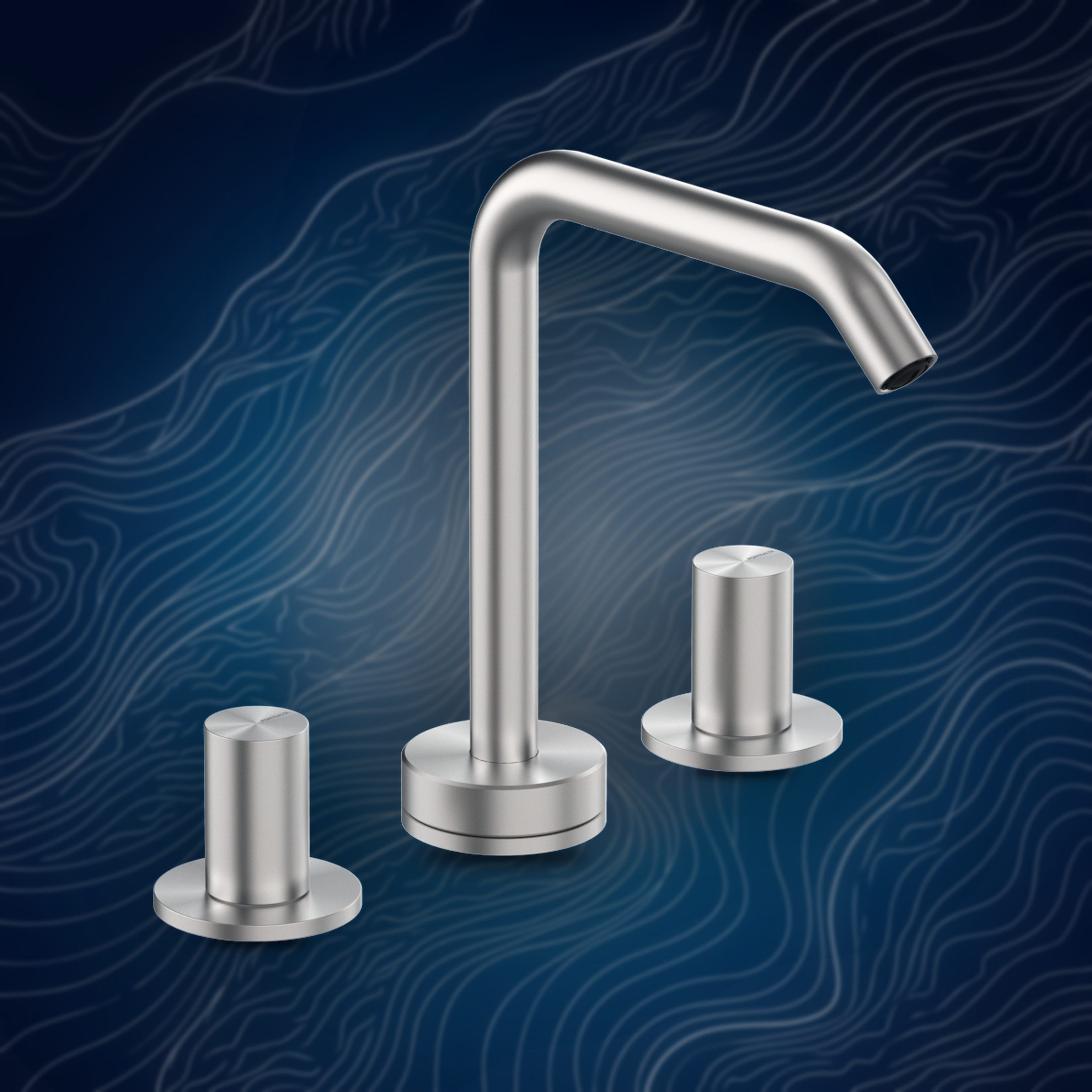 Batteria da lavabo 3 fori W3.I, collezione Ille