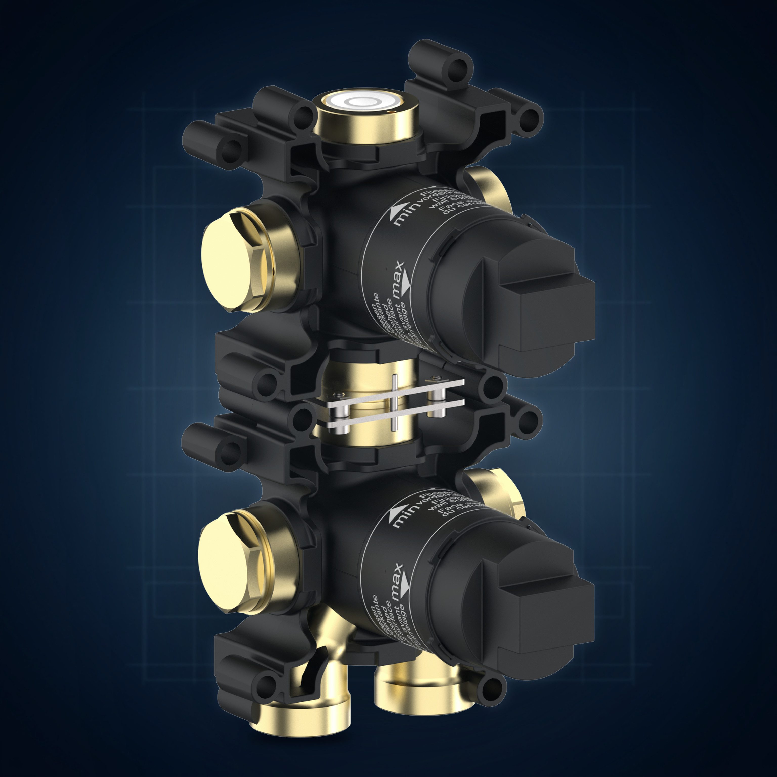 Corpo incasso per miscelatore con deviatore a 2 vie MR2.INC, collezione Corpi a incasso