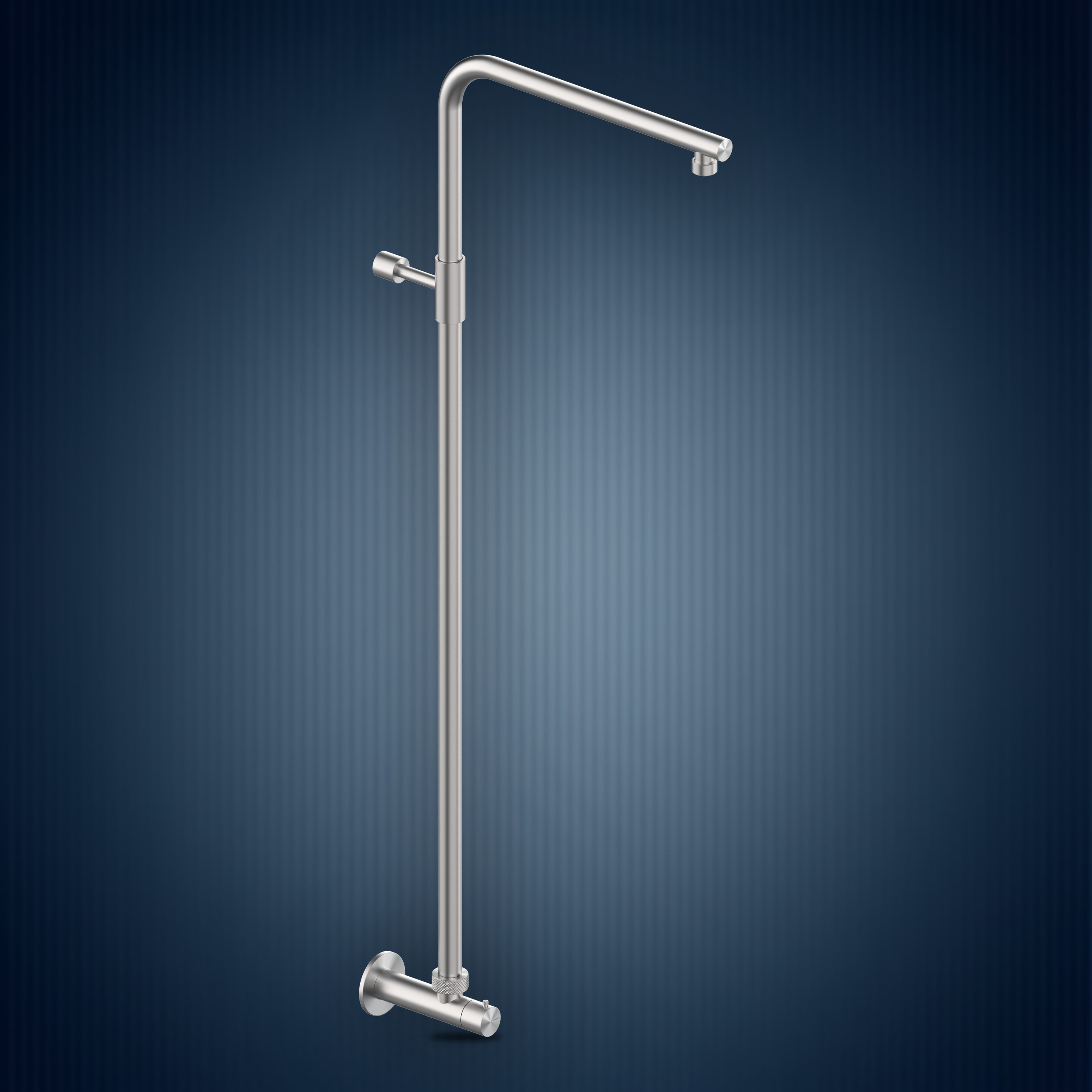 Rubinetto esterno con colonna doccia e soffione incassato W732, collezione Skinny
