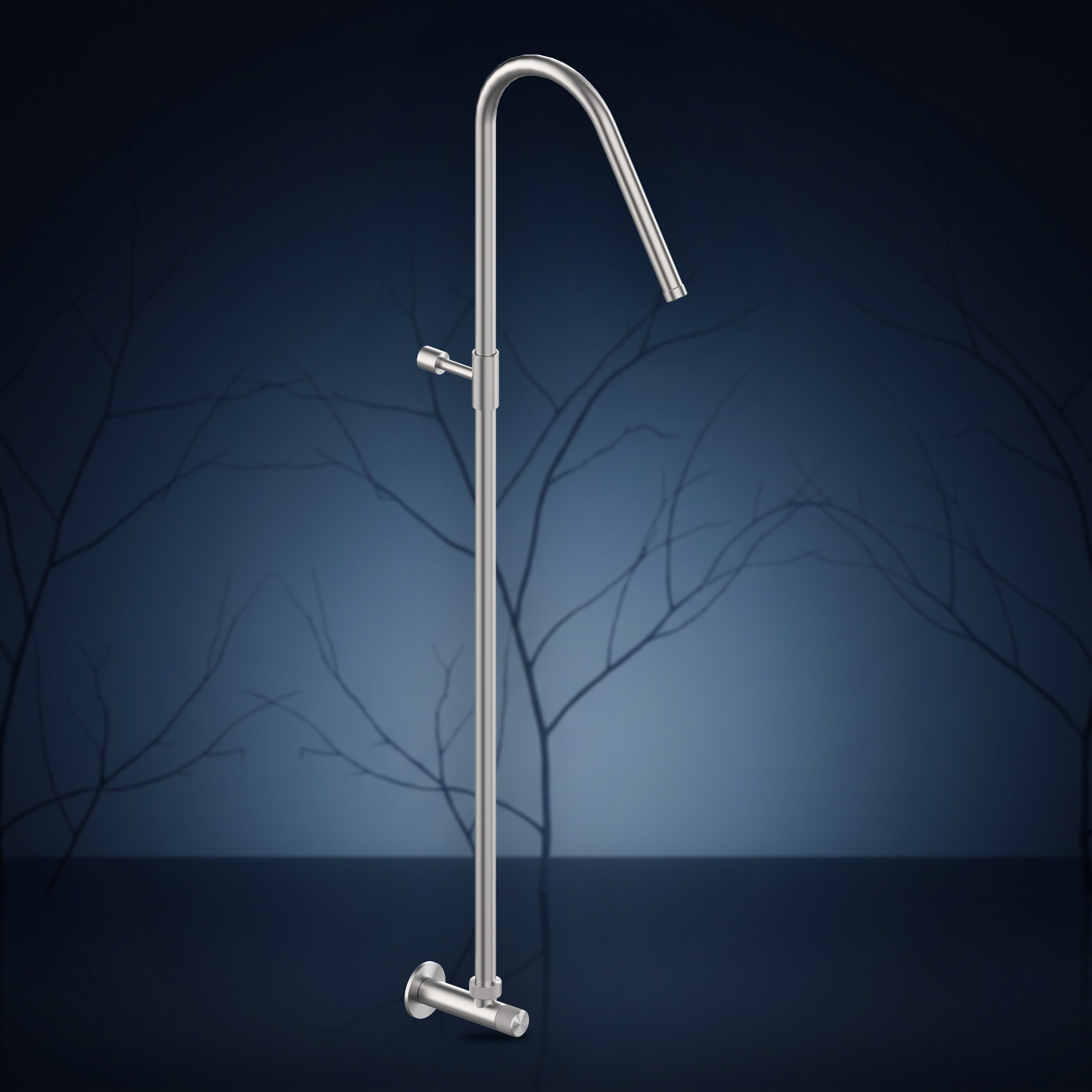 Rubinetto esterno con colonna doccia e soffione incassato W812, collezione Twiggy